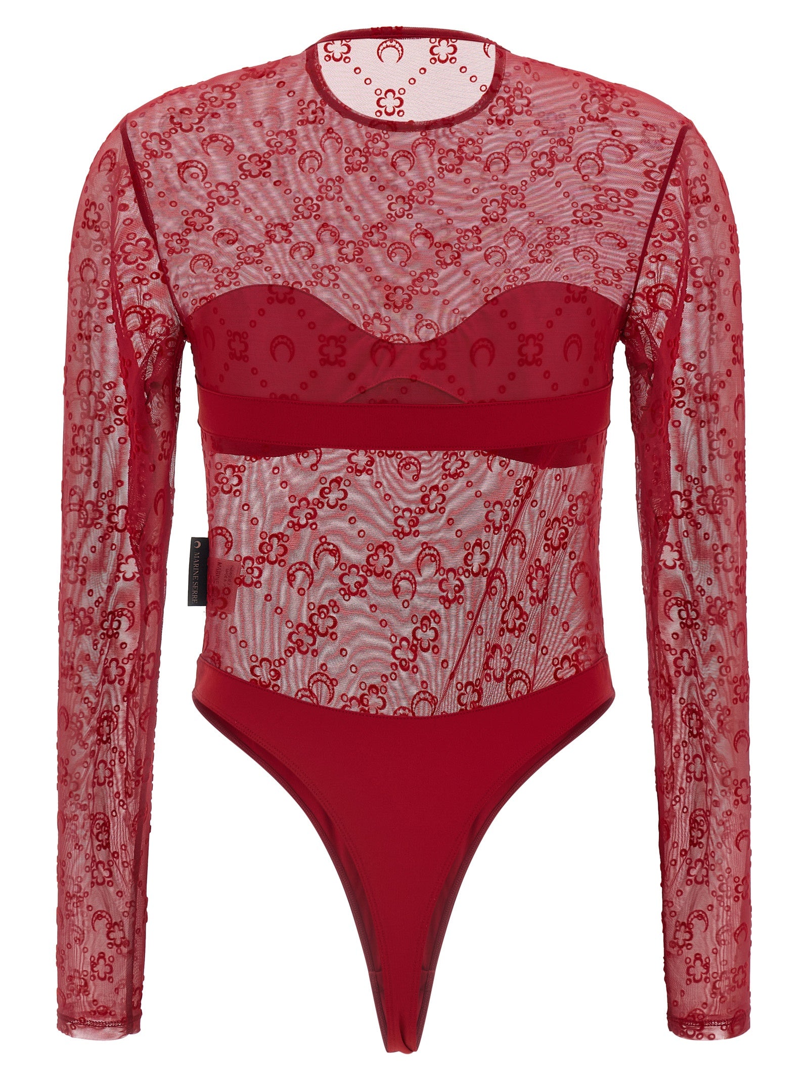 Marine Serre Multicolor Polyamide Women's Bodysuit