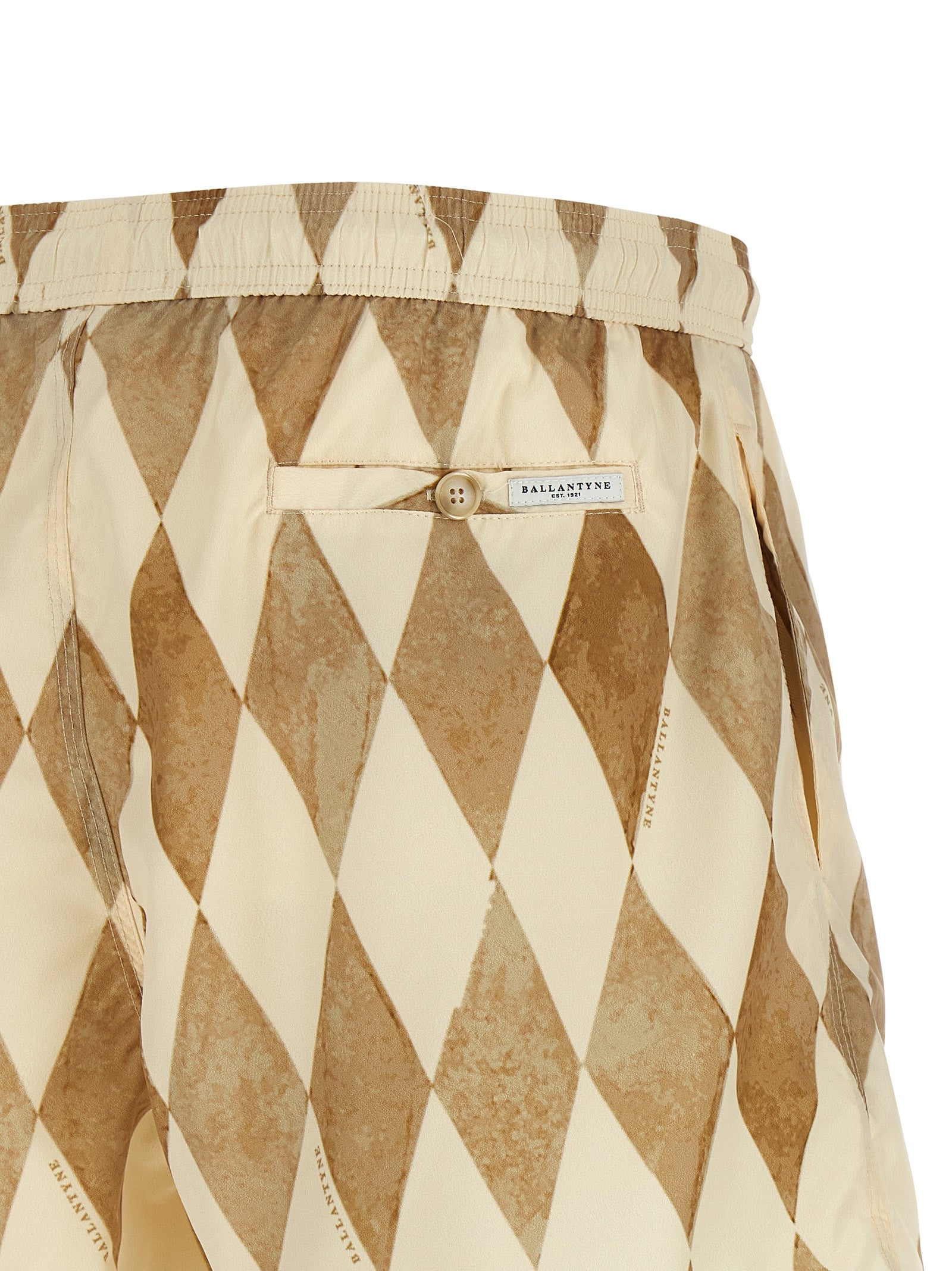 Ballantyne Beige Polyester Swim Men's Shorts