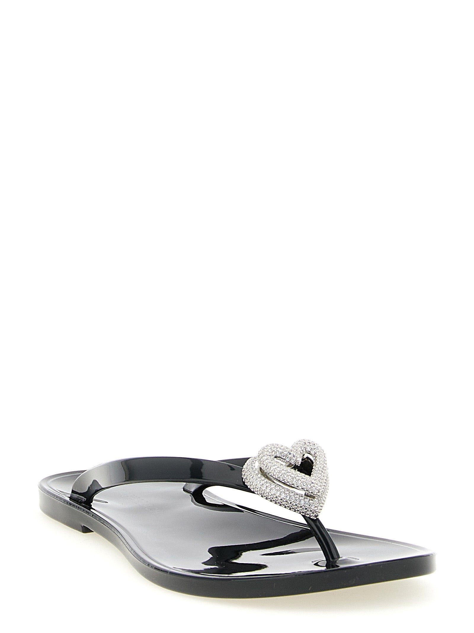 MACH & MACH Black Pvc Women's Slides