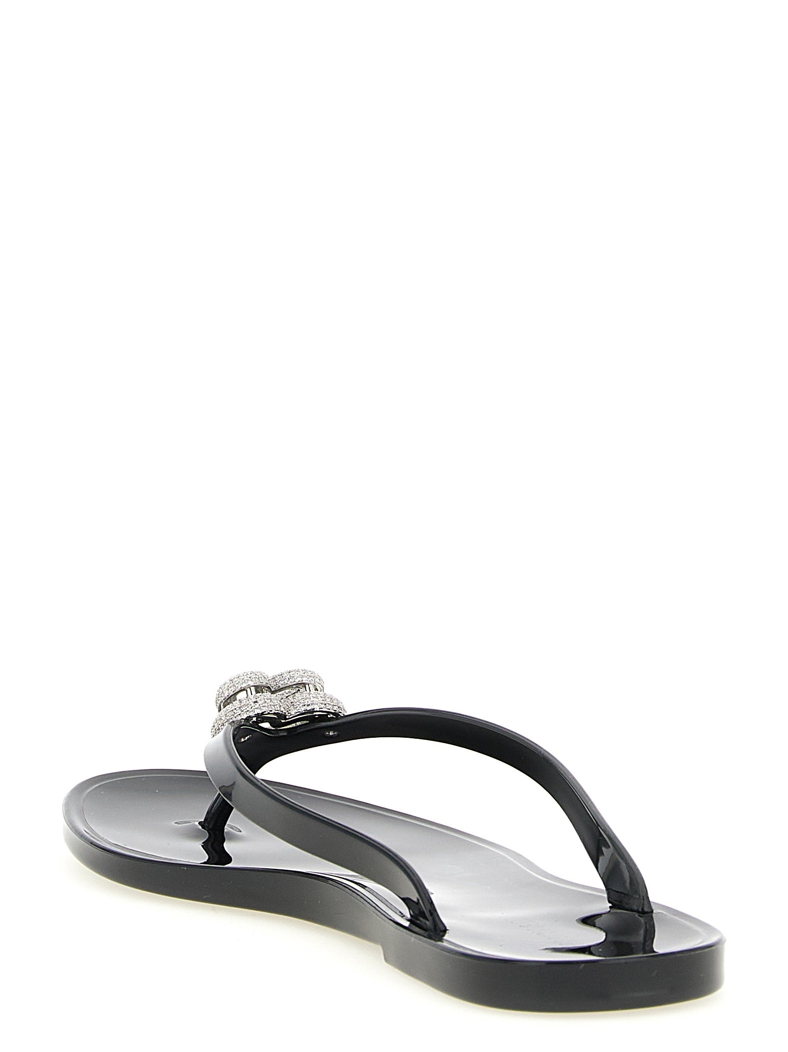 MACH & MACH Black Pvc Women's Slides