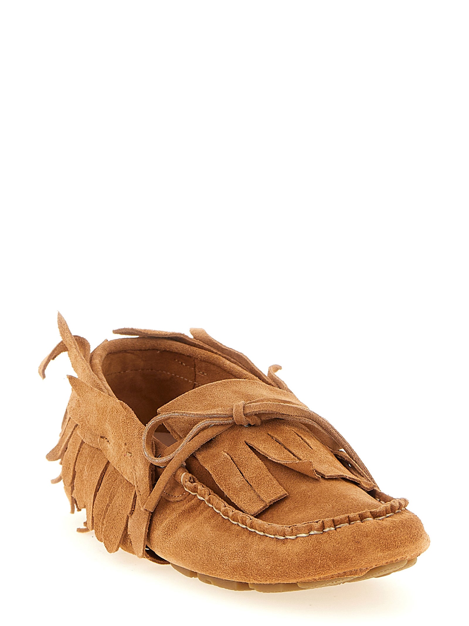 Alberta Ferretti Brown Calfskin Slip-On Women's Loafers