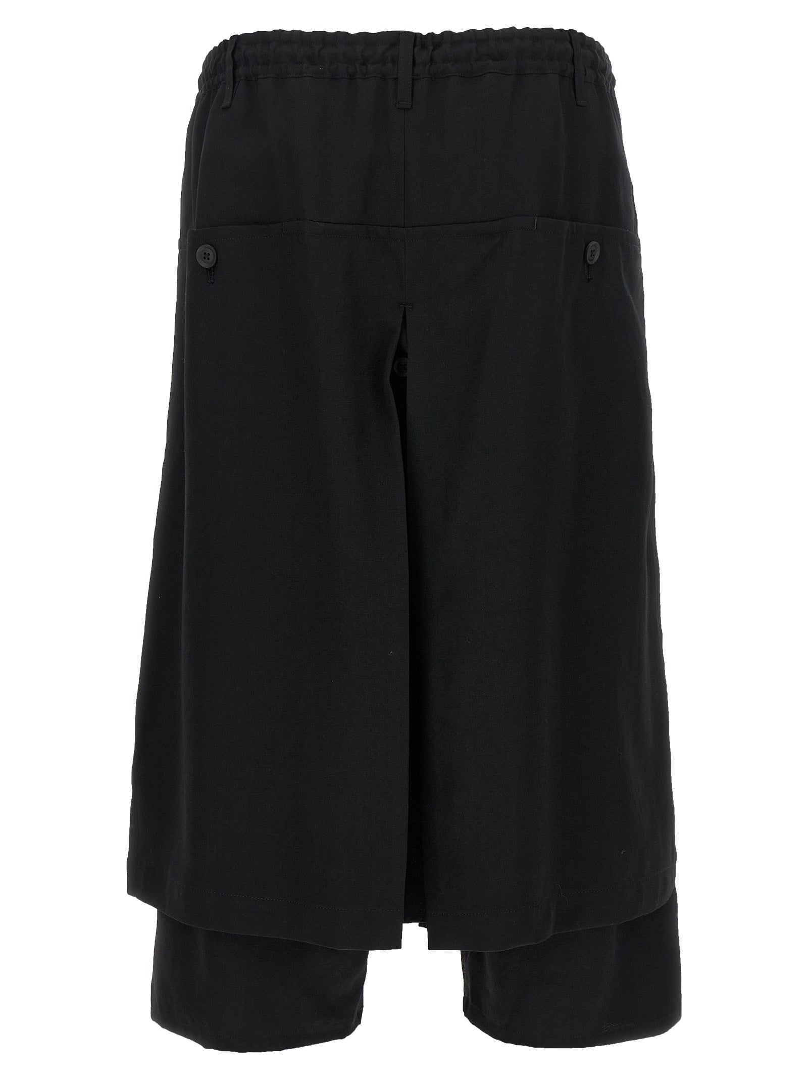Yohji Yamamoto Black Wool Knee Men's Length
