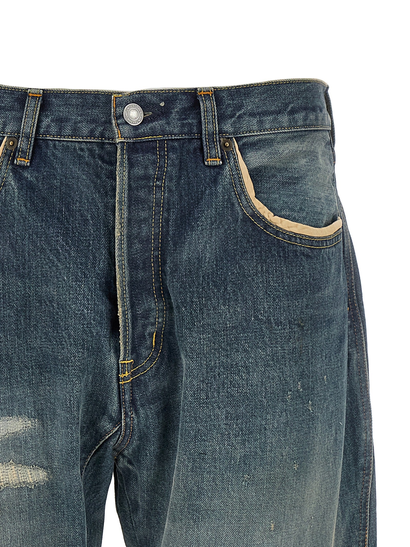 Undercover Blue Cotton Jeans Men's Denim