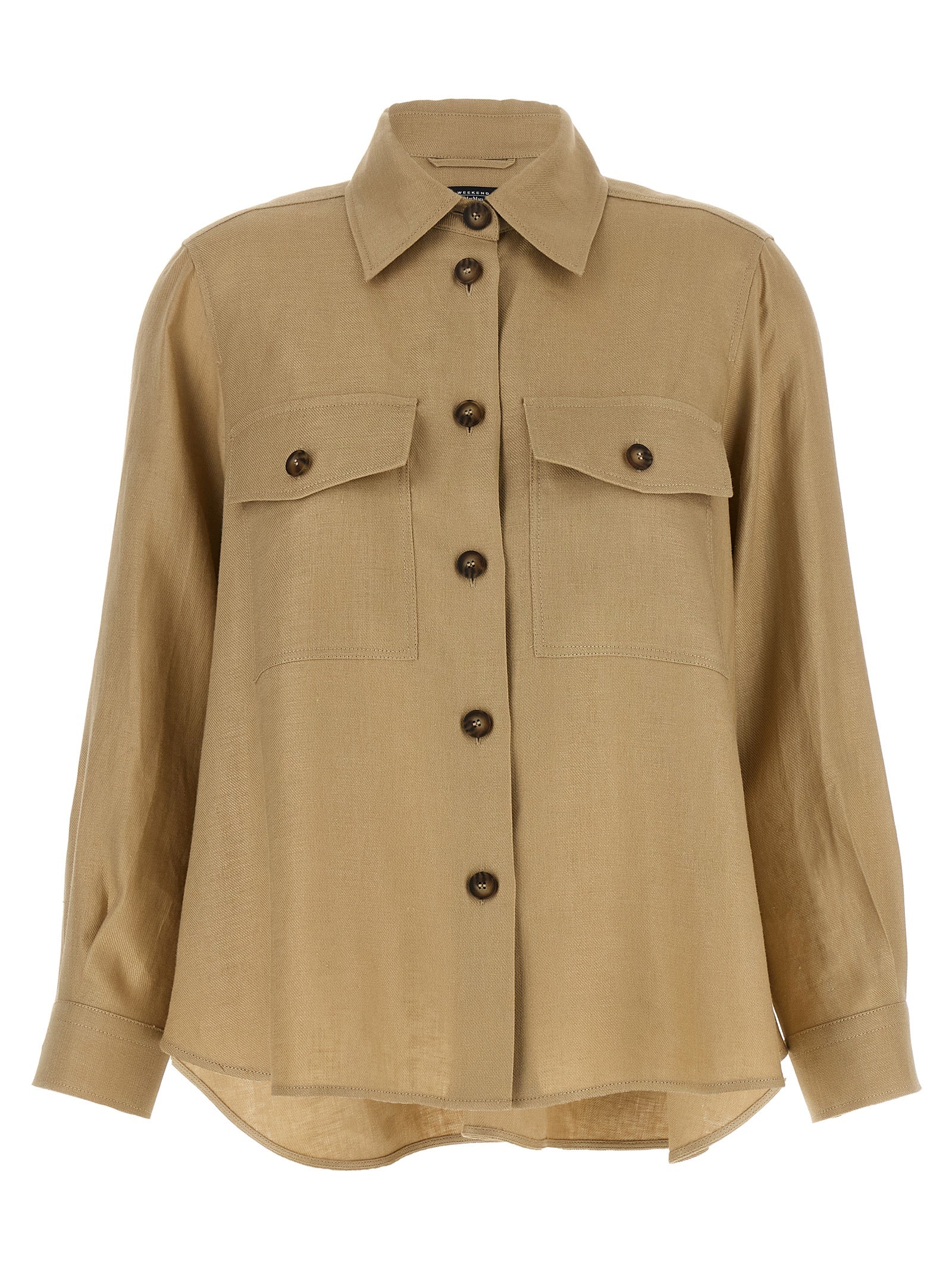 Max Mara Beige Linen Women's Blouse
