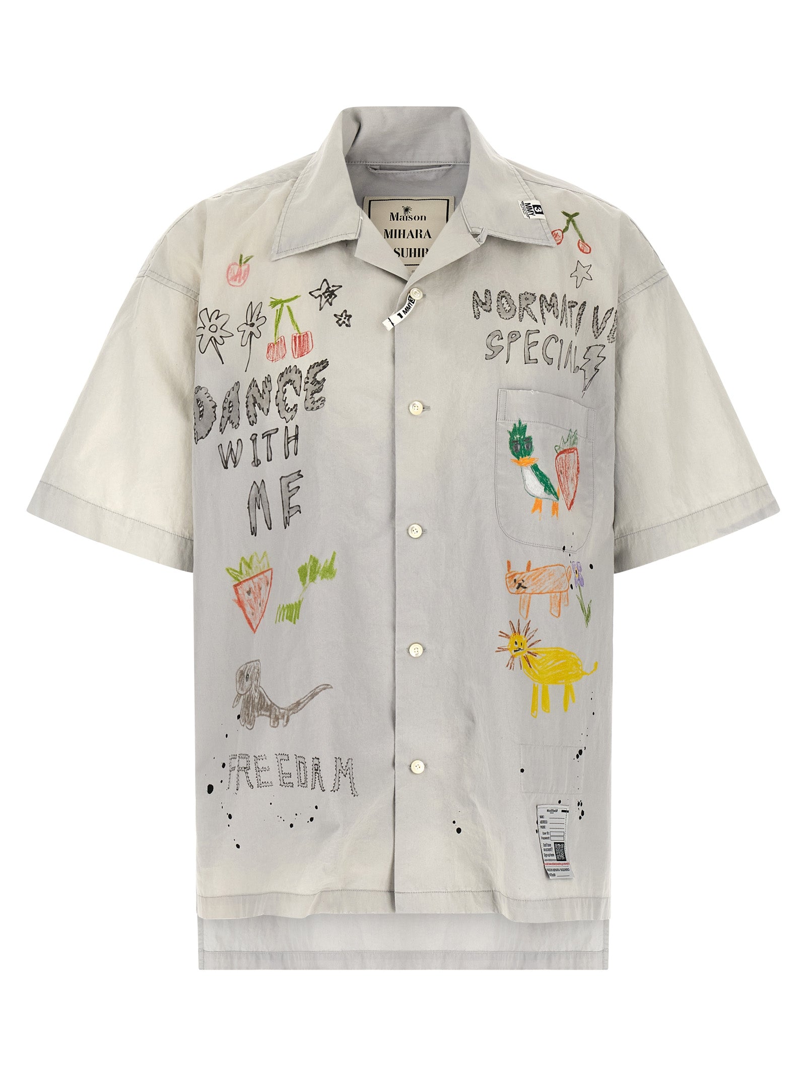 Maison Mihara Yasuhiro Gray Cotton Men's Blouse