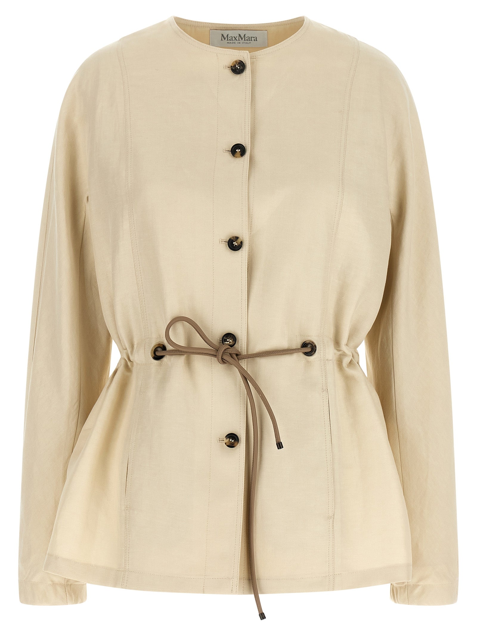Max Mara Beige Linen Women's Blazer