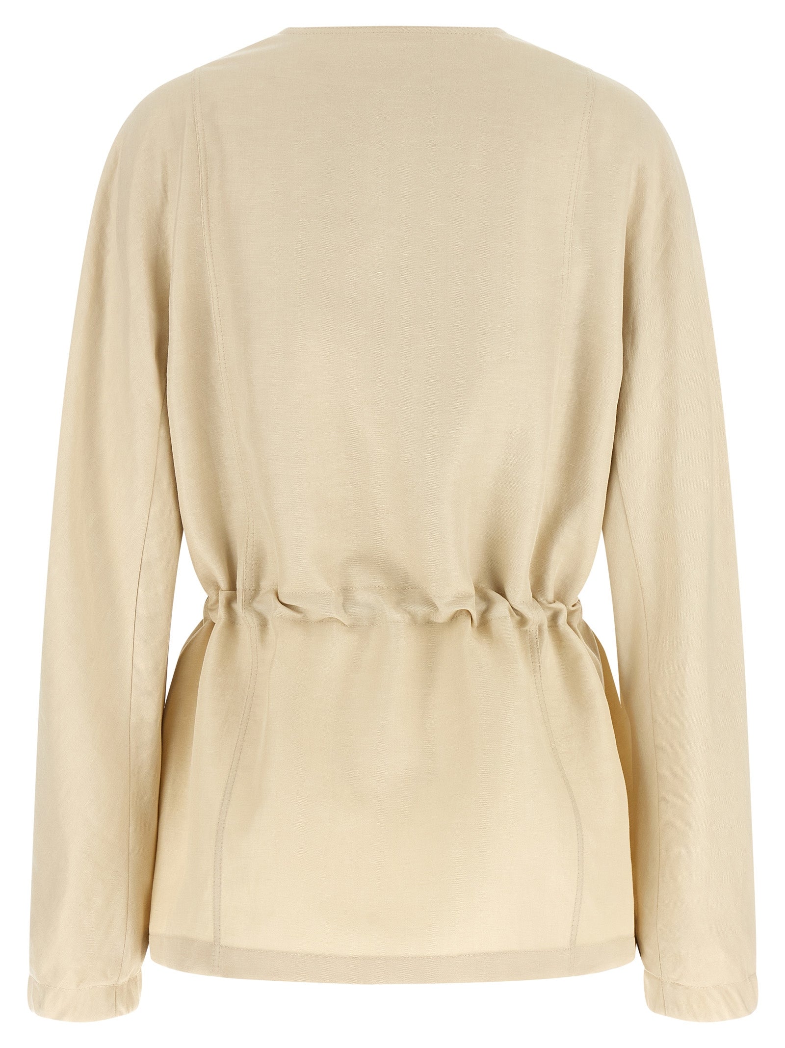 Max Mara Beige Linen Women's Blazer