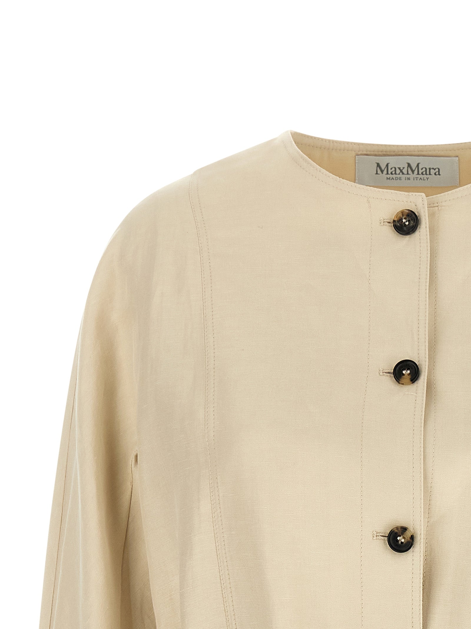Max Mara Beige Linen Women's Blazer