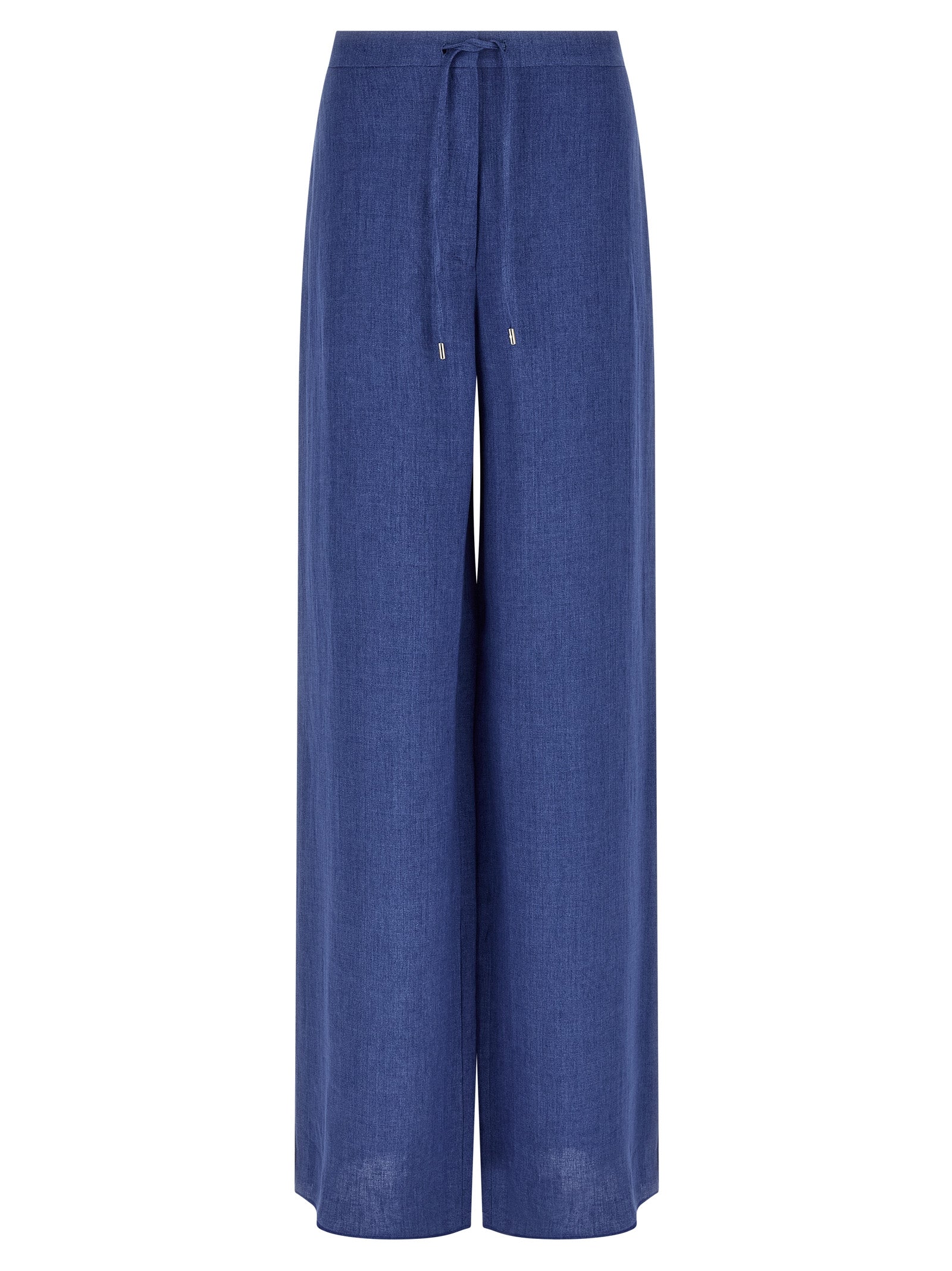 Max Mara Blue Linen Casual Women's Pants