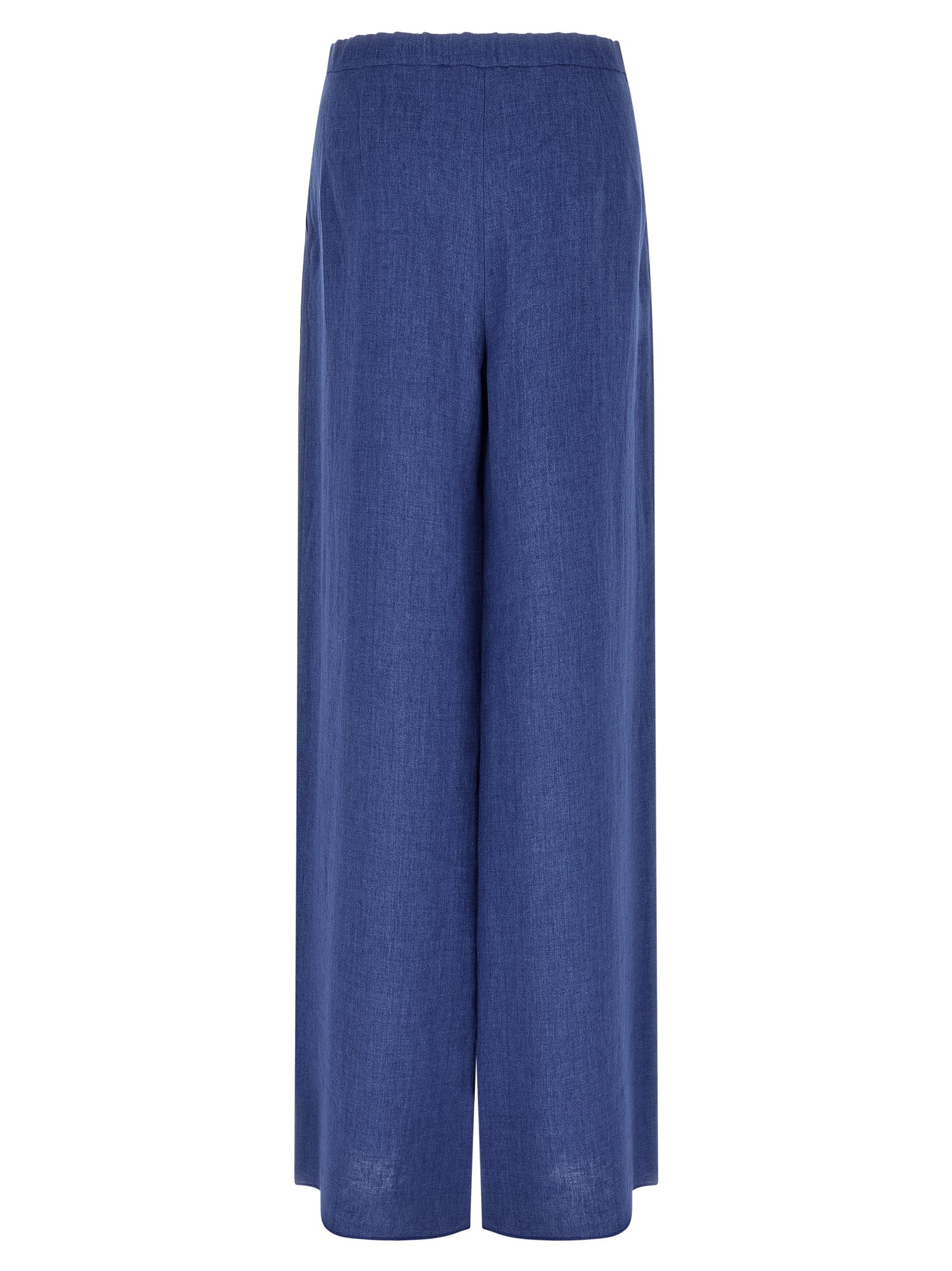Max Mara Blue Linen Casual Women's Pants