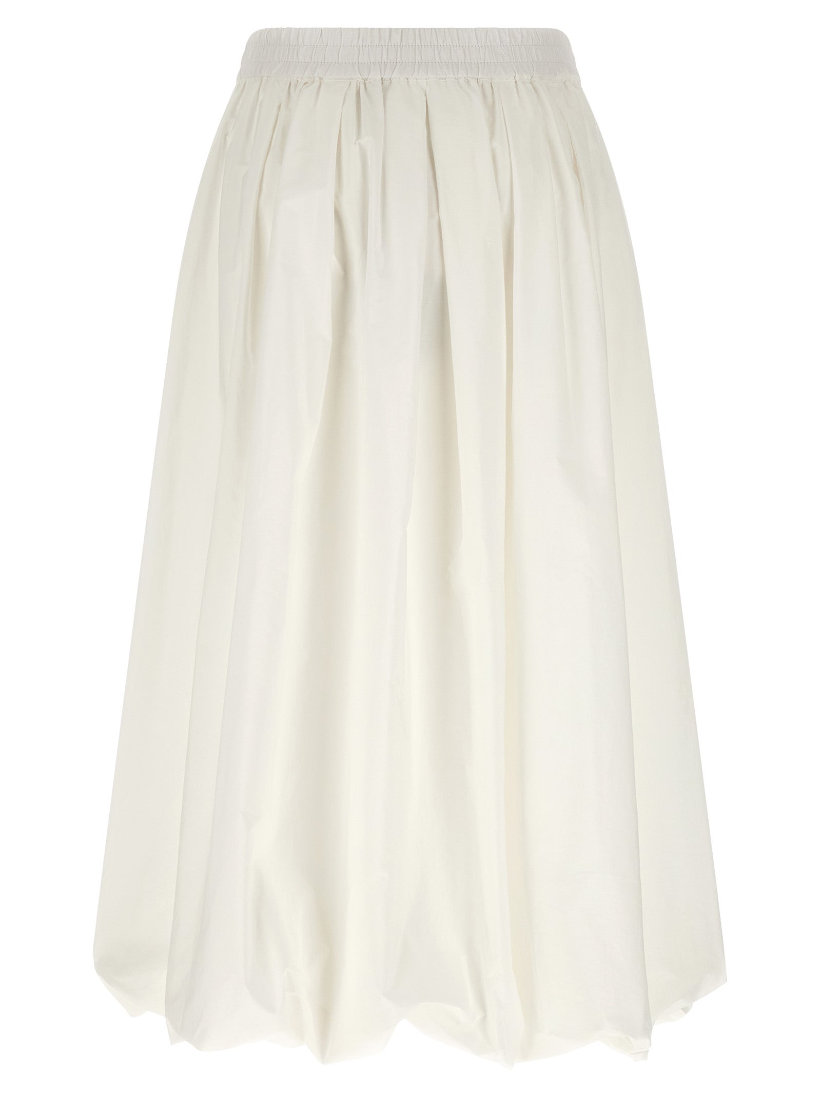Max Mara White Cotton Midi Women's Skirt