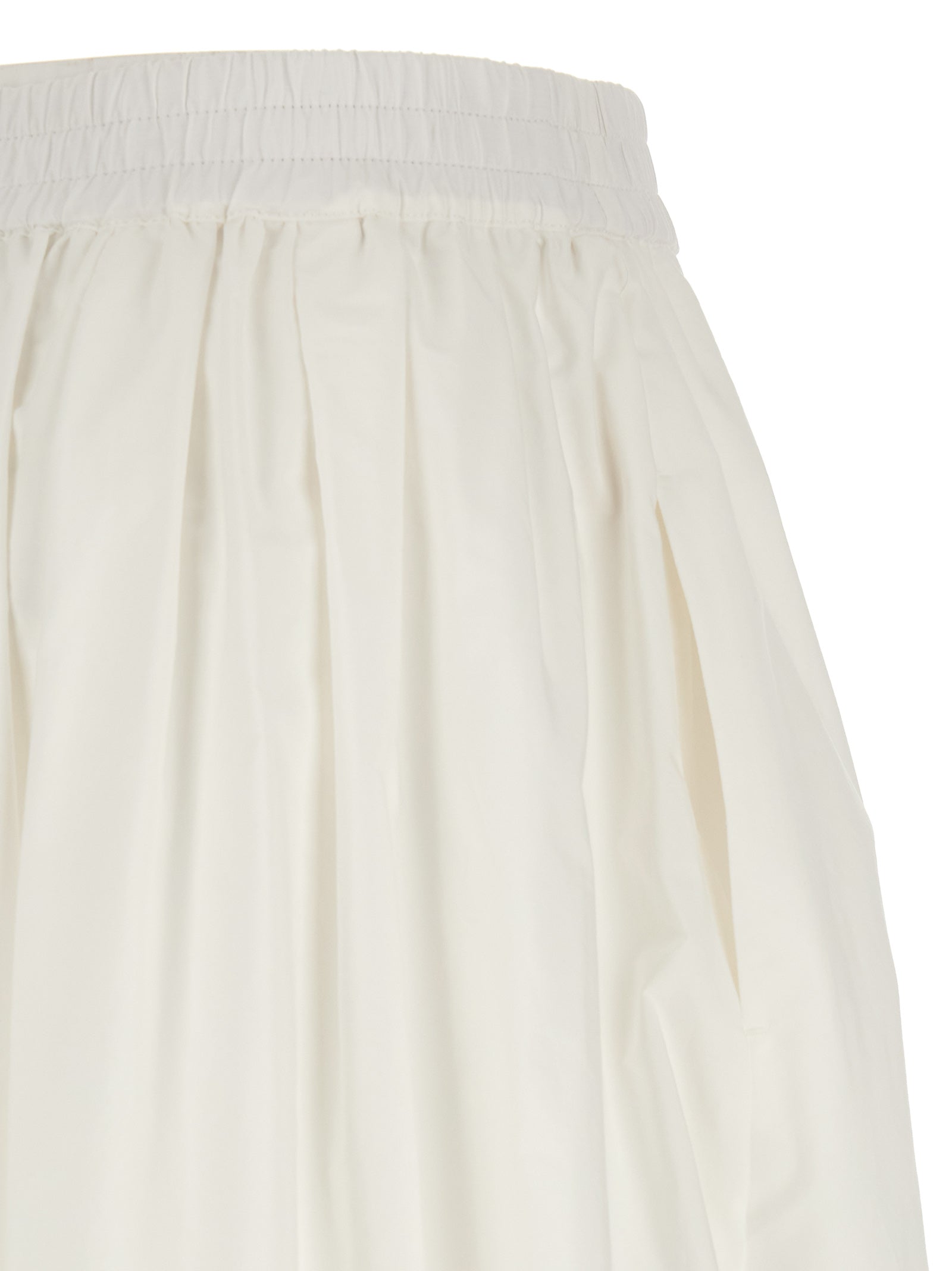 Max Mara White Cotton Midi Women's Skirt