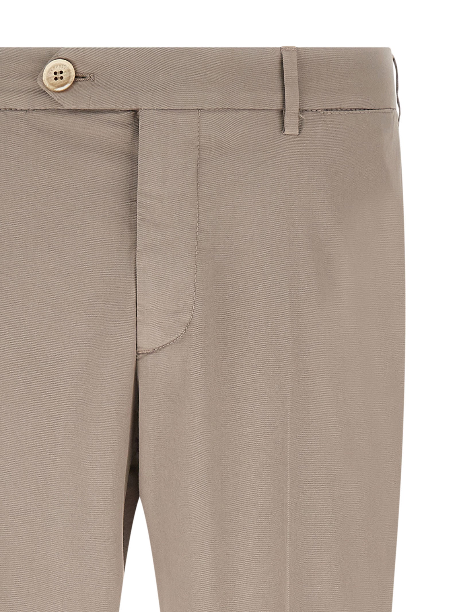 Brunello Cucinelli Beige Cotton Casual Men's Pants