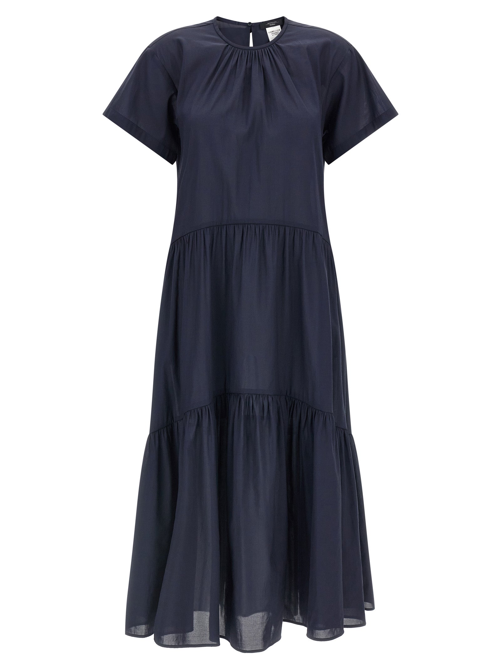 Max Mara Blue Acetate Long Women's Dress