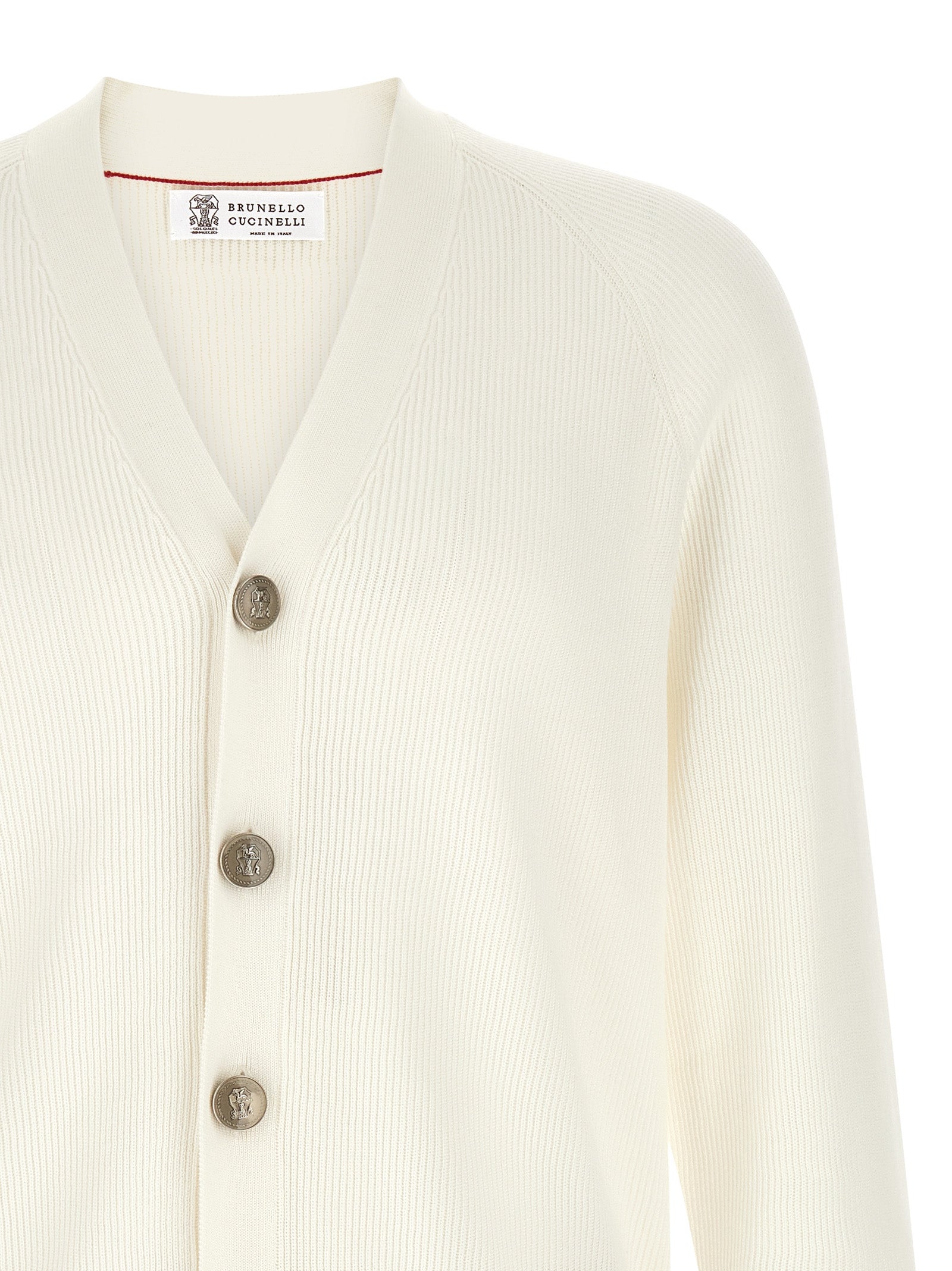Brunello Cucinelli White Cotton Men's Cardigan