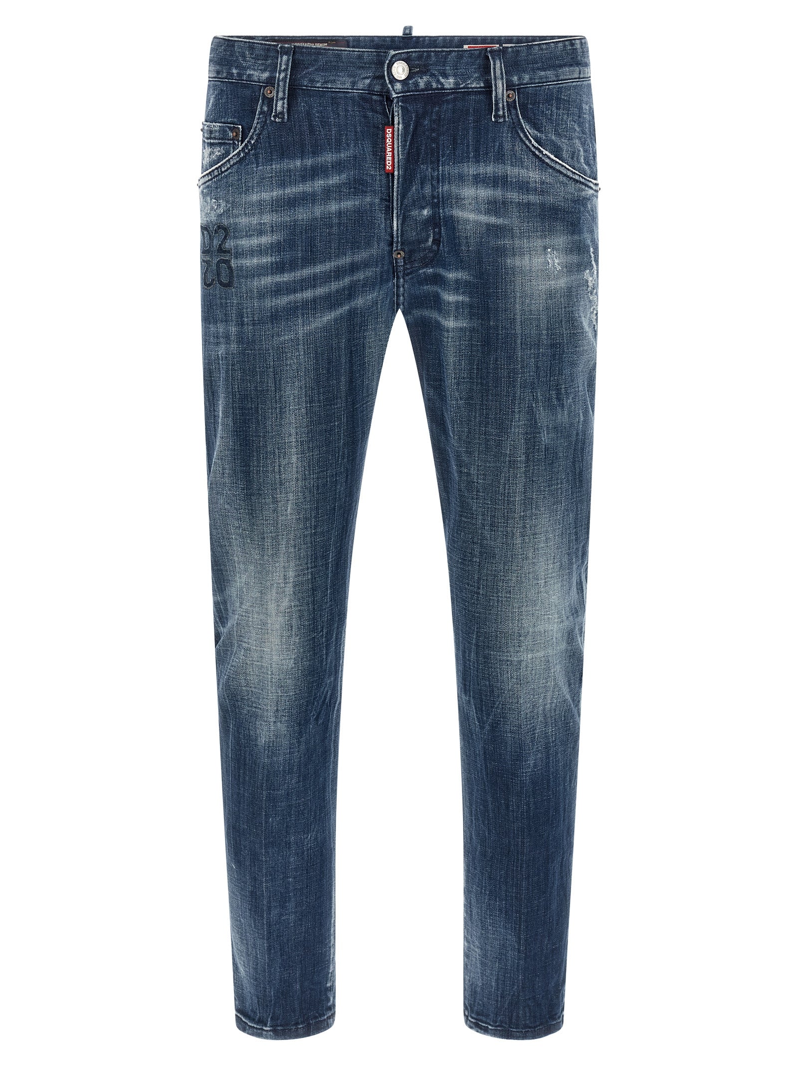 Dsquared² Blue Cotton Relaxed Fit Men's Jeans