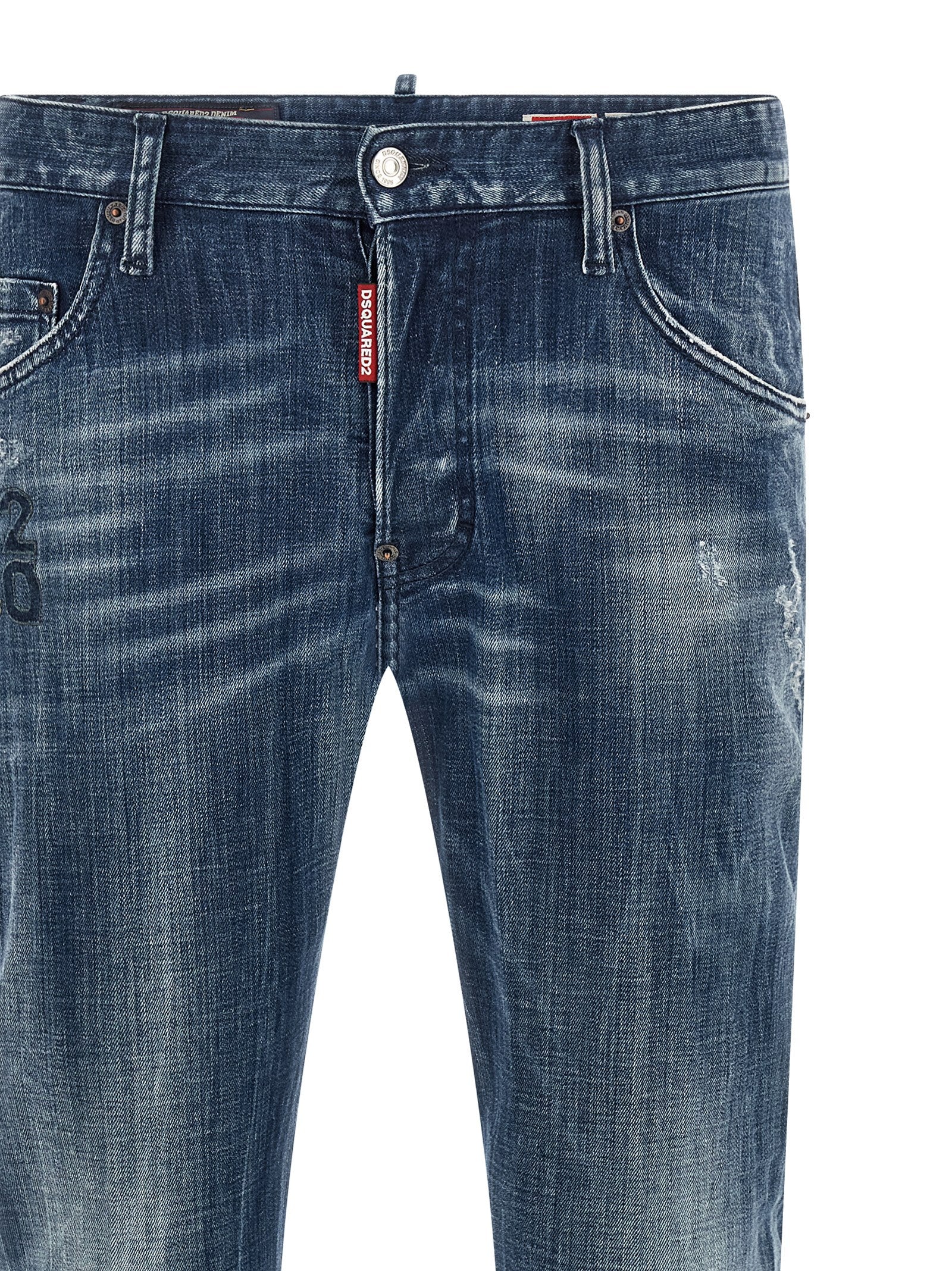 Dsquared² Blue Cotton Relaxed Fit Men's Jeans