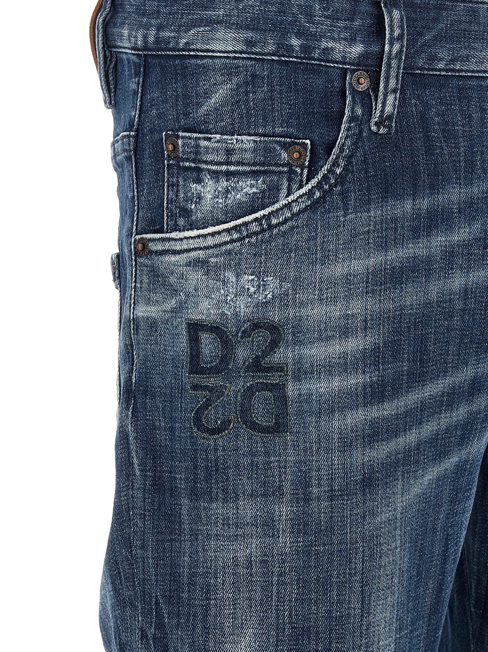 Dsquared² Blue Cotton Relaxed Fit Men's Jeans