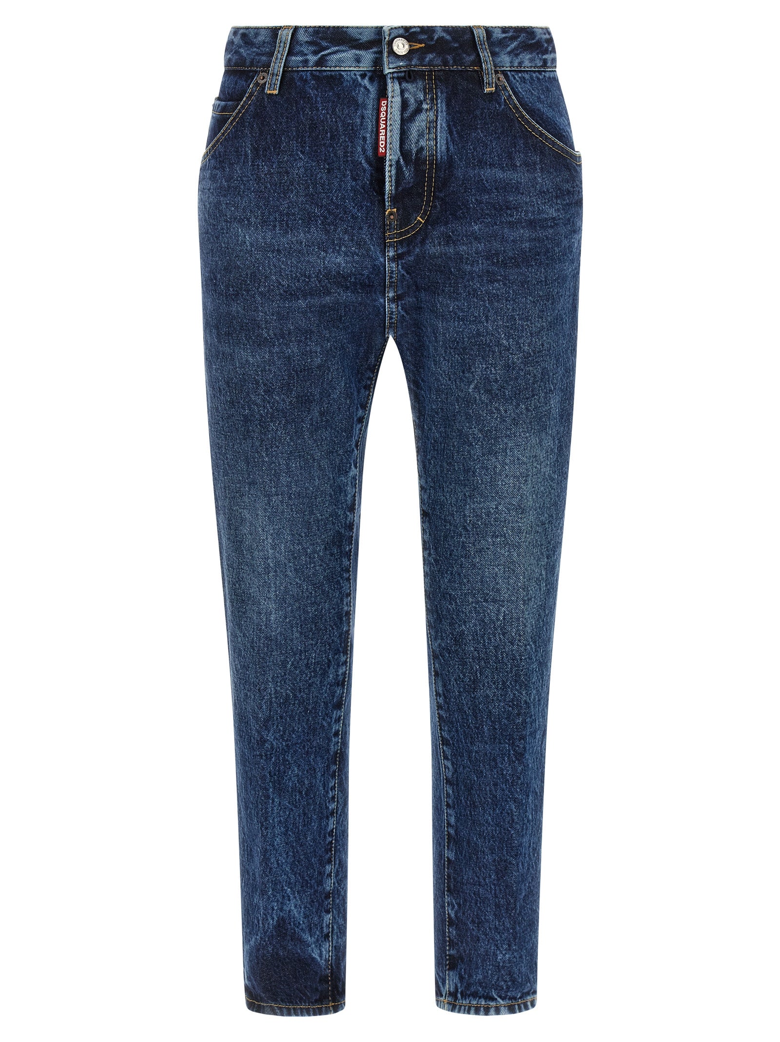 Dsquared² Blue Cotton Straight-Leg Women's Jeans