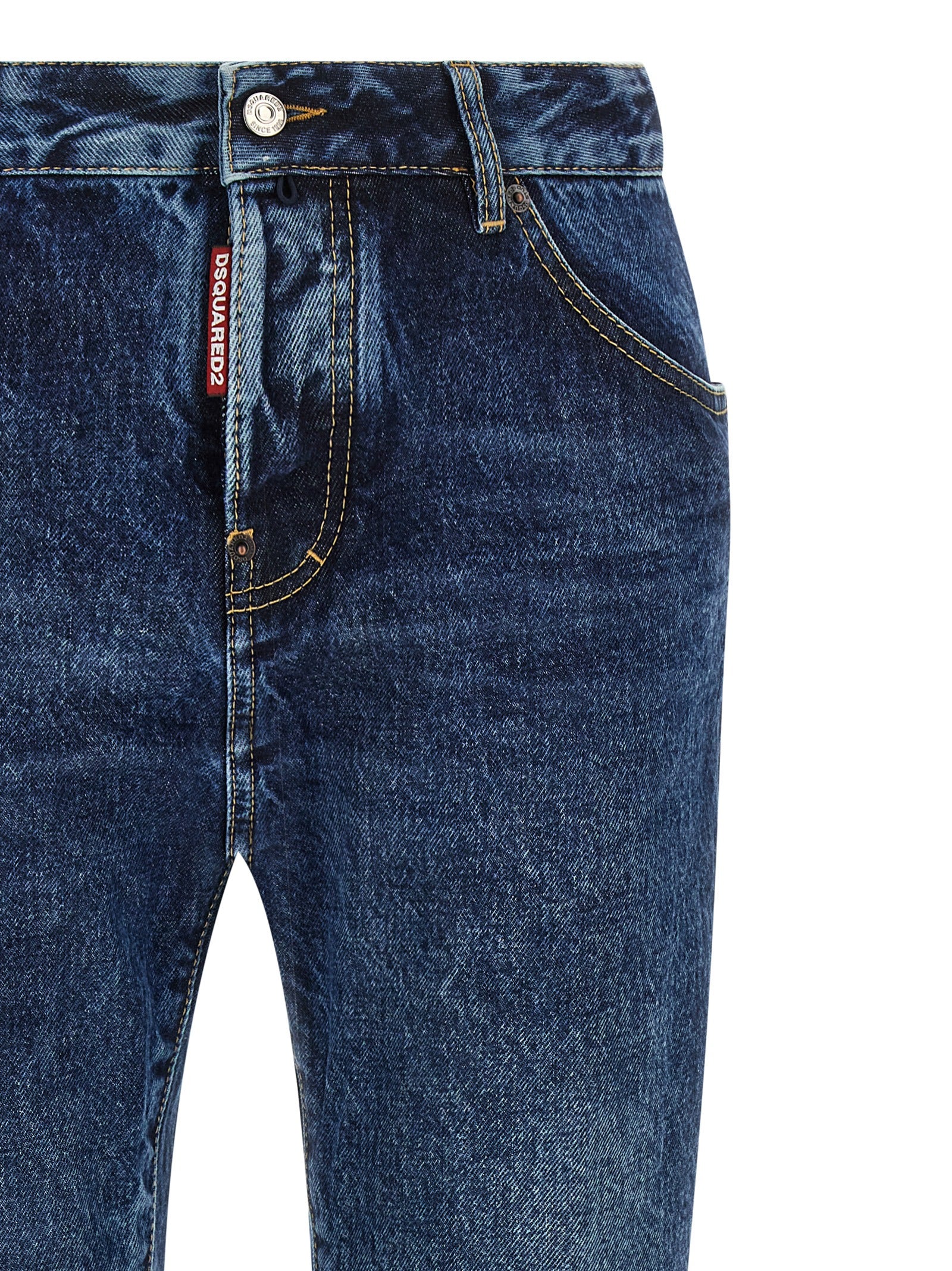 Dsquared² Blue Cotton Straight-Leg Women's Jeans