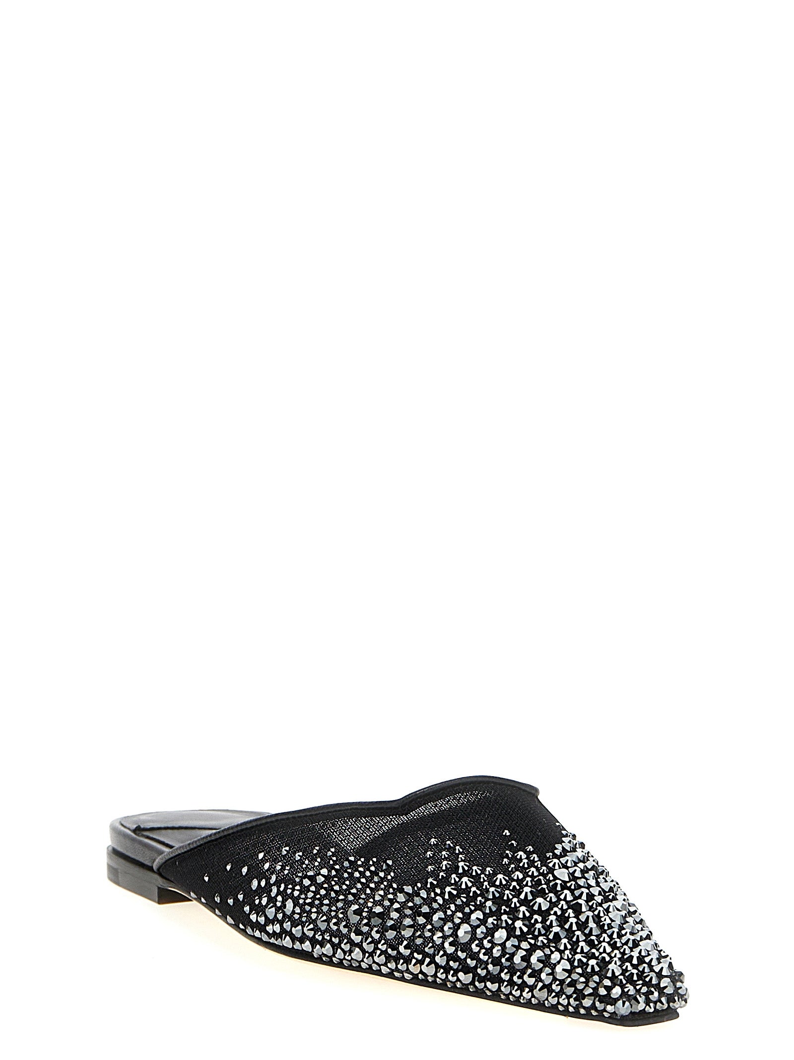 Jimmy Choo Black Textile Women's Mules