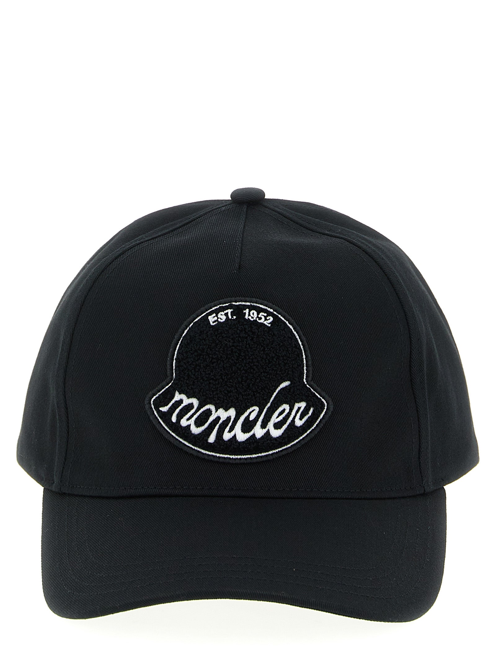 Moncler Black Cotton Cap (Baseball Men's Hat)