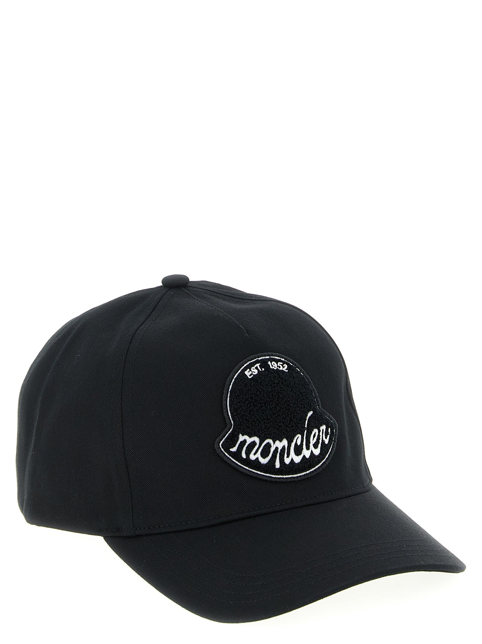 Moncler Black Cotton Cap (Baseball Men's Hat)