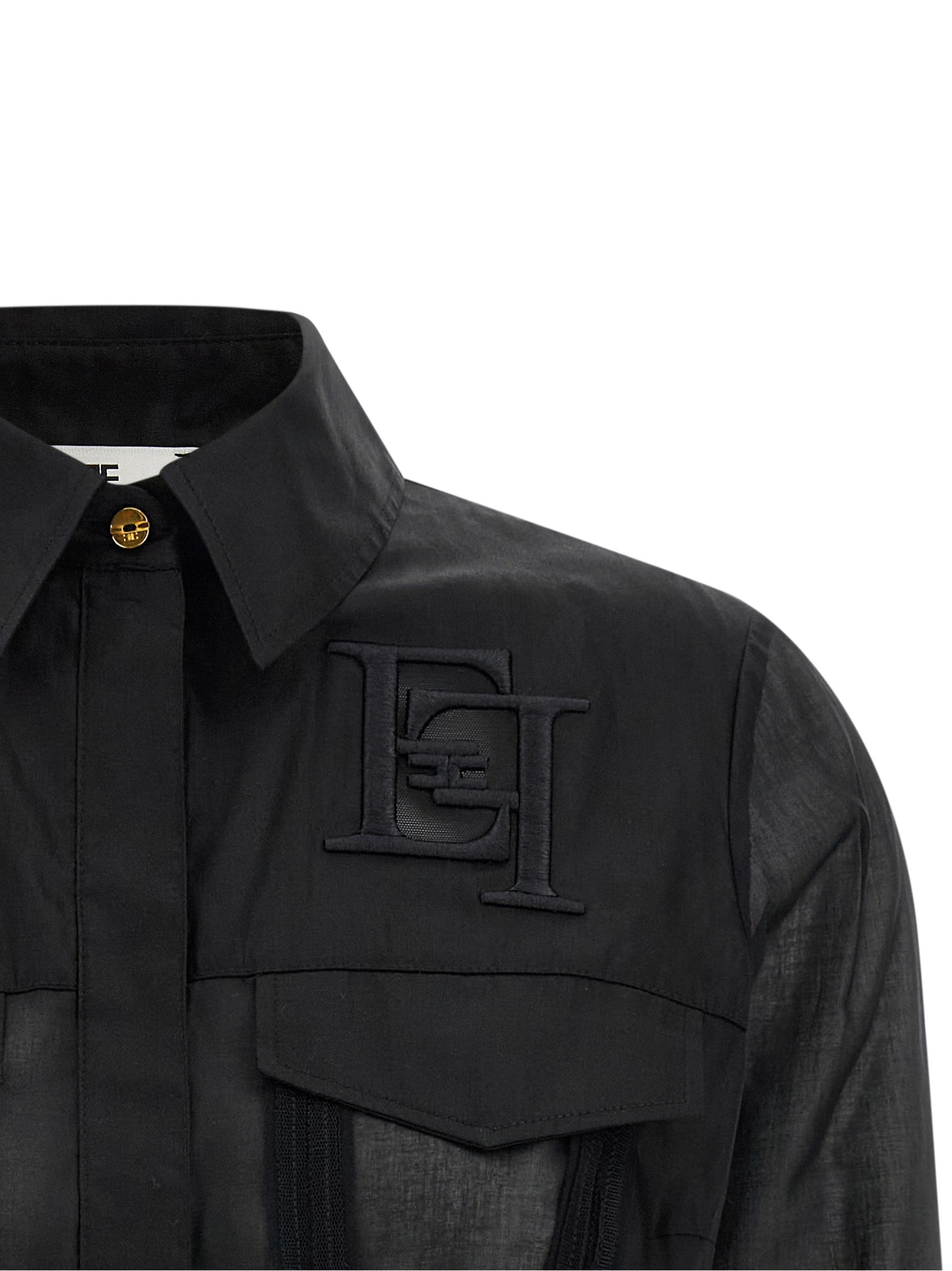 Elisabetta Franchi Black Cotton Women's Blouse