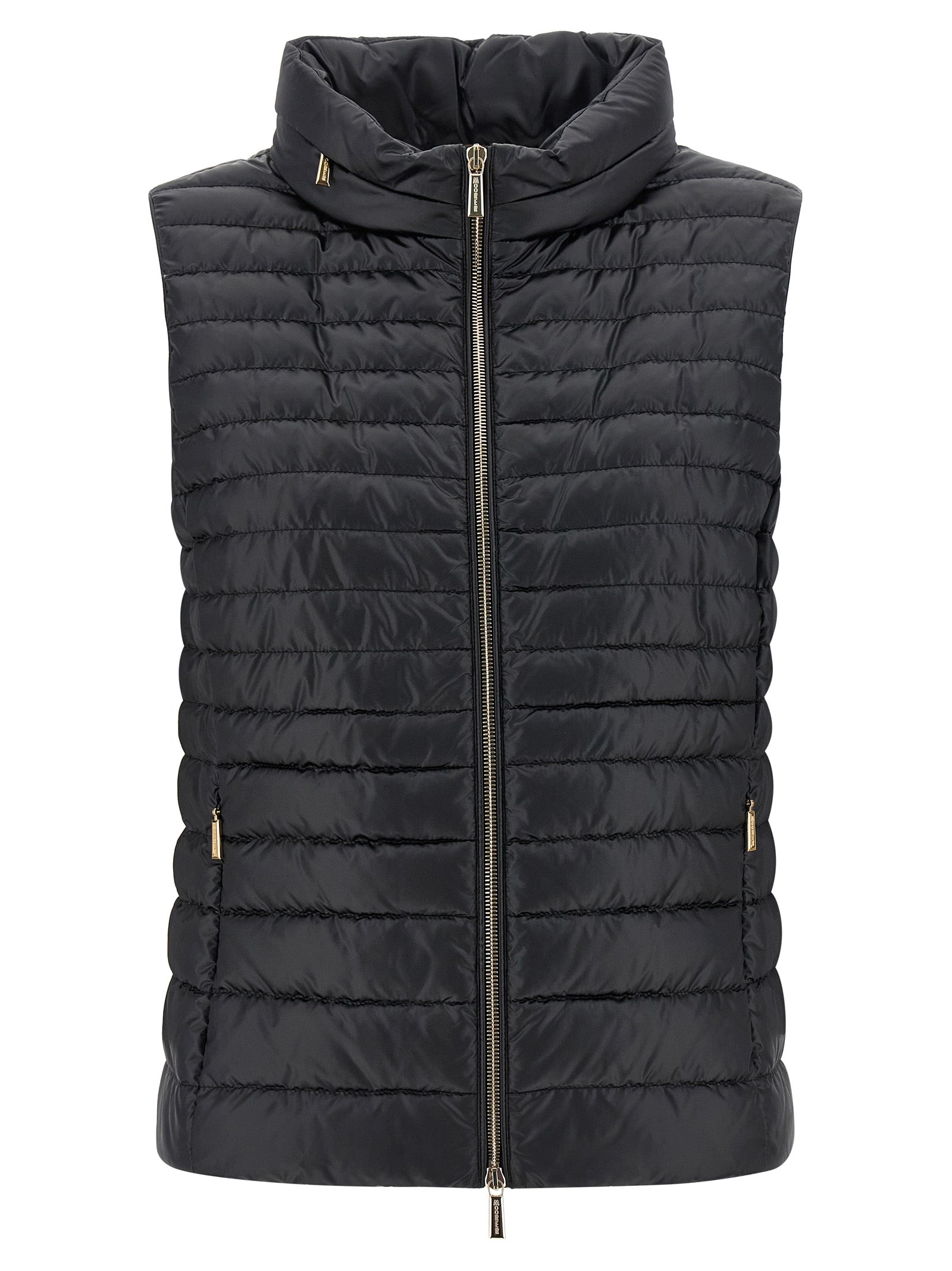 MooRER Black Polyester Sleeveless Women's Jacket