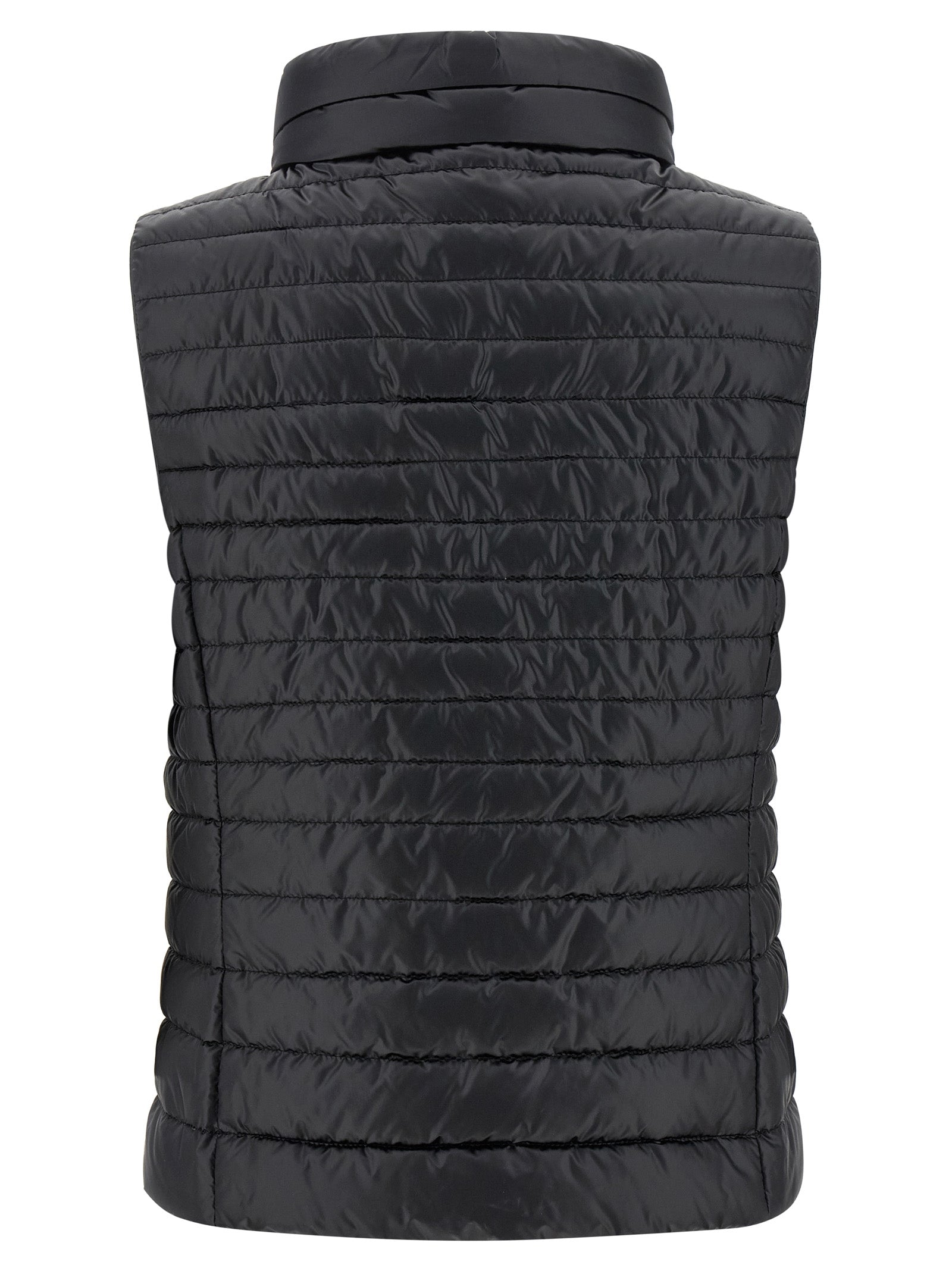 MooRER Black Polyester Sleeveless Women's Jacket