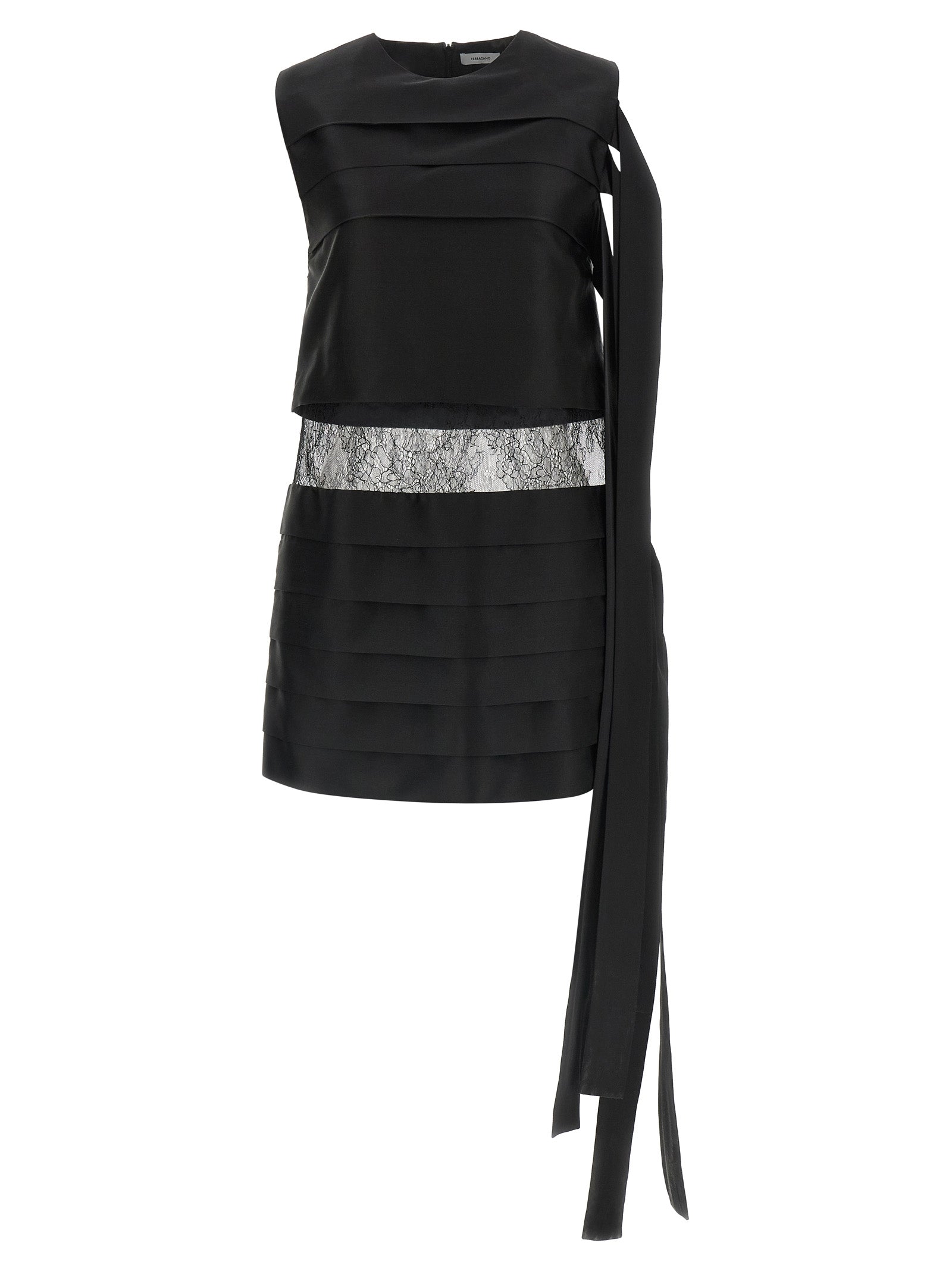 Ferragamo Black Silk Short Women's Dress
