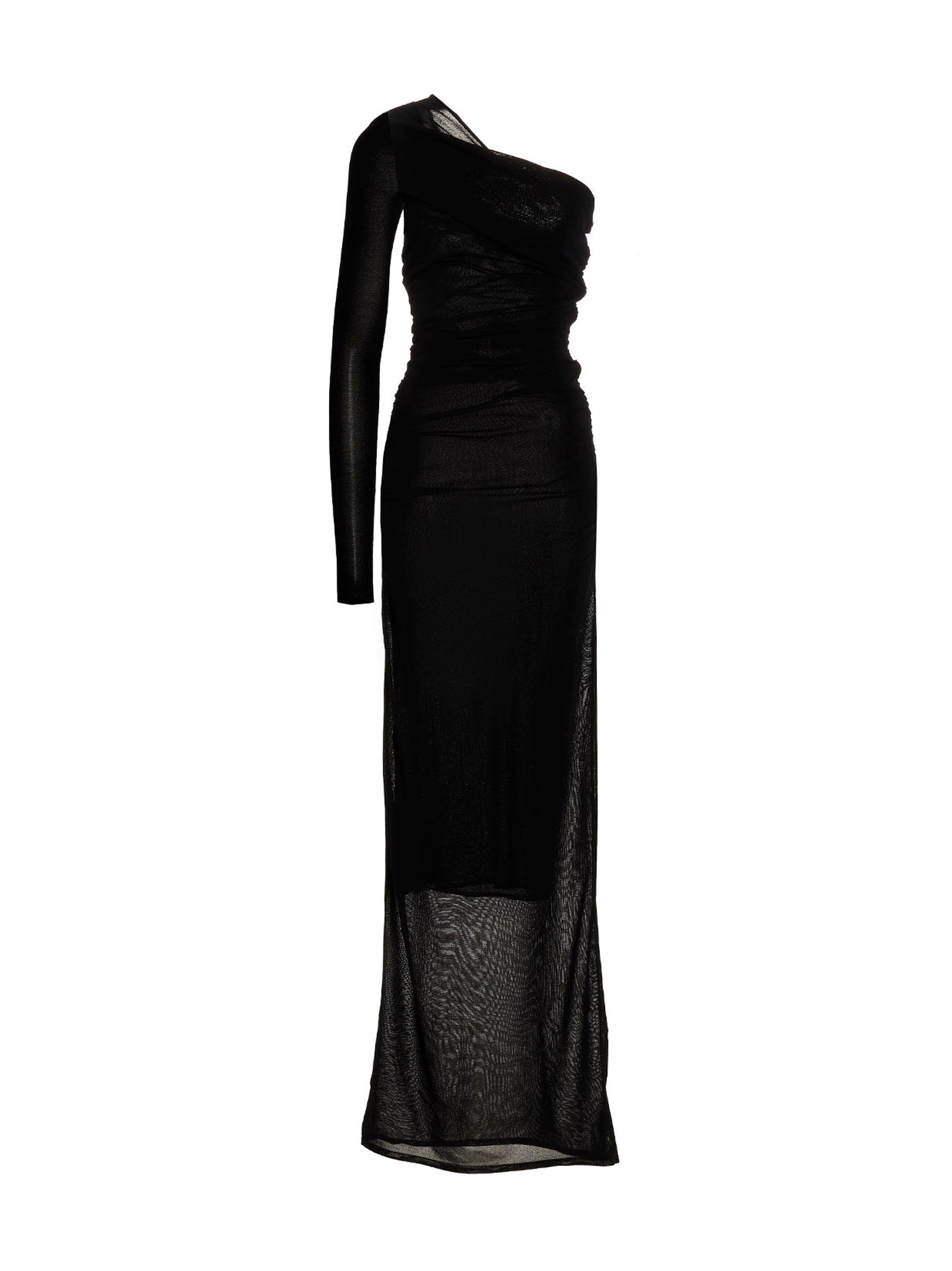 Saint Laurent Black Viscose Long Women's Dress