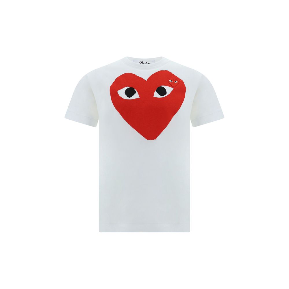 Comme Des Garçons Play White Cotton Men's T-Shirt