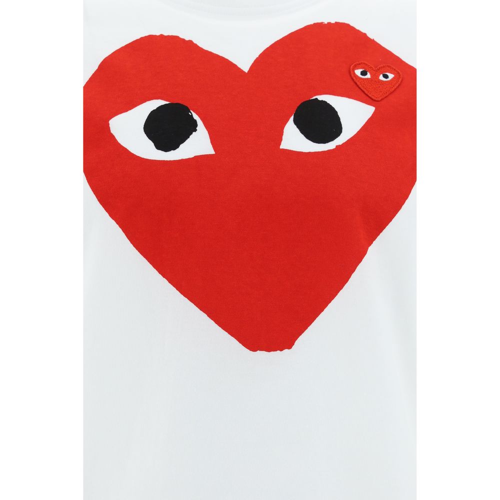 Comme Des Garçons Play White Cotton Men's T-Shirt