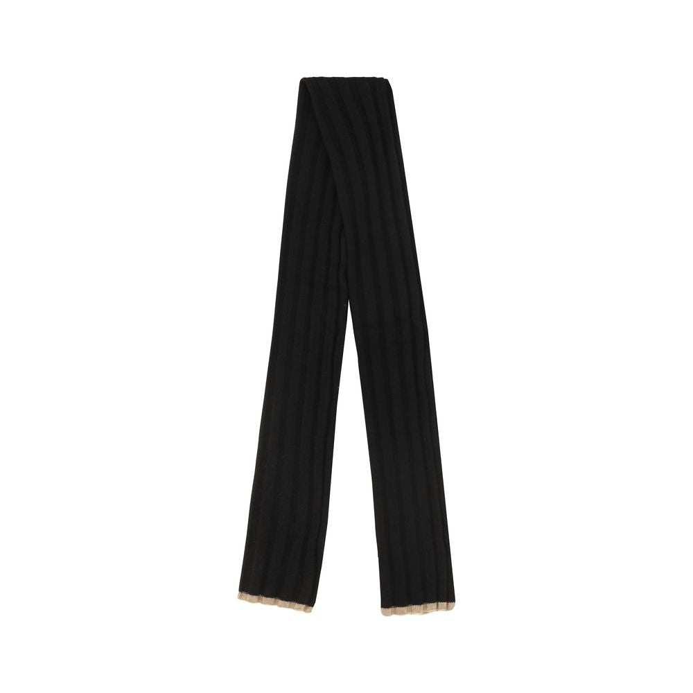 Brunello Cucinelli Black Cashmere Men's Scarf