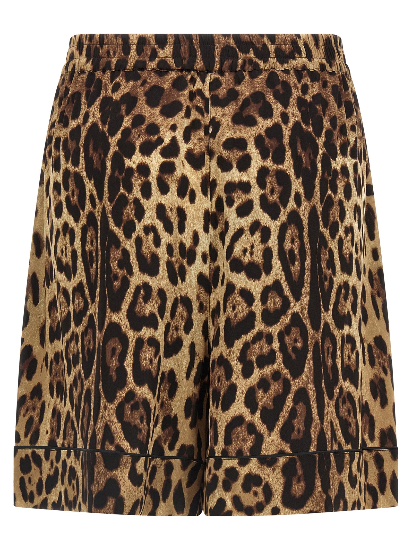 Dolce & Gabbana Brown Silk Bermuda Women's Shorts