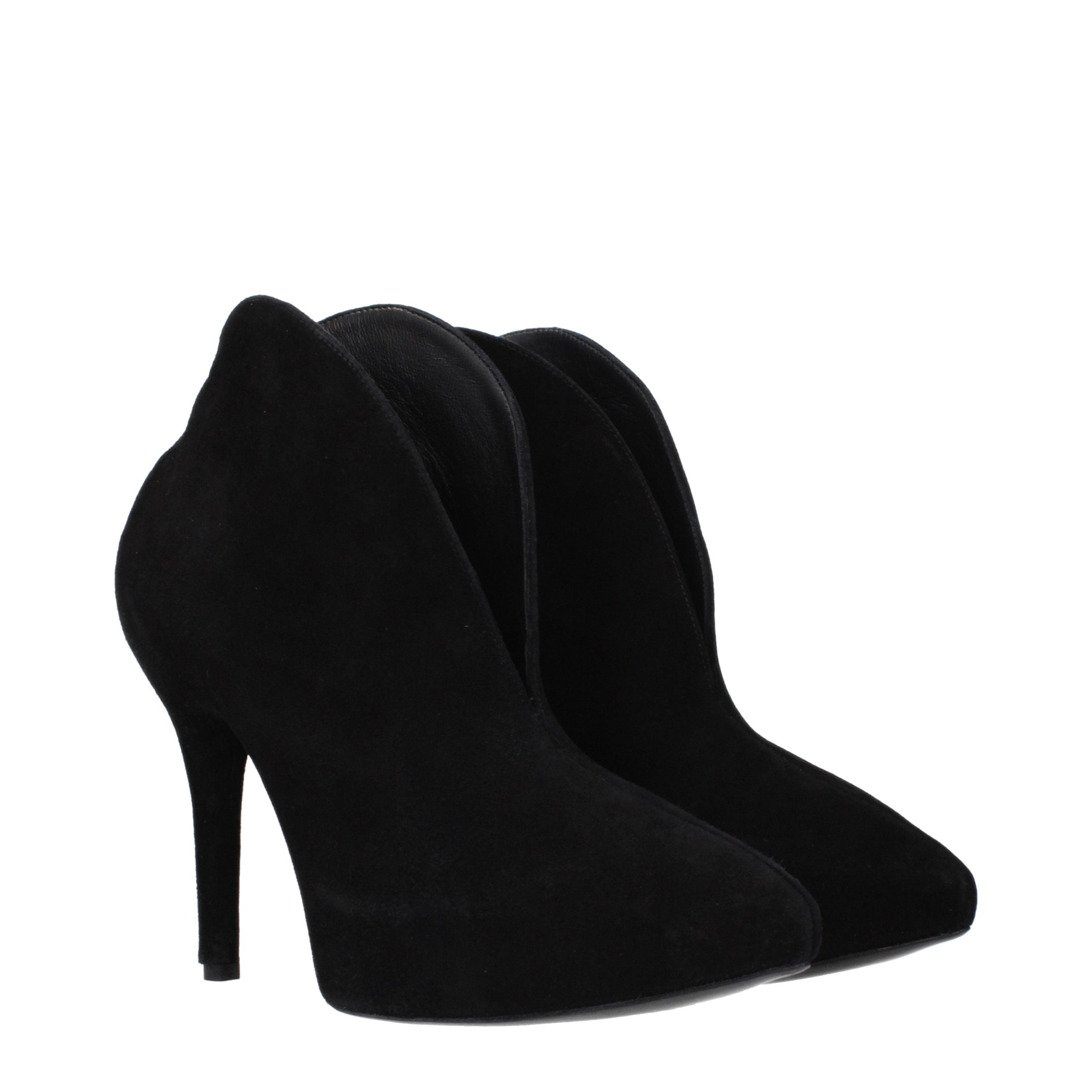 Alaïa Black Leather Ankle Women's Boots