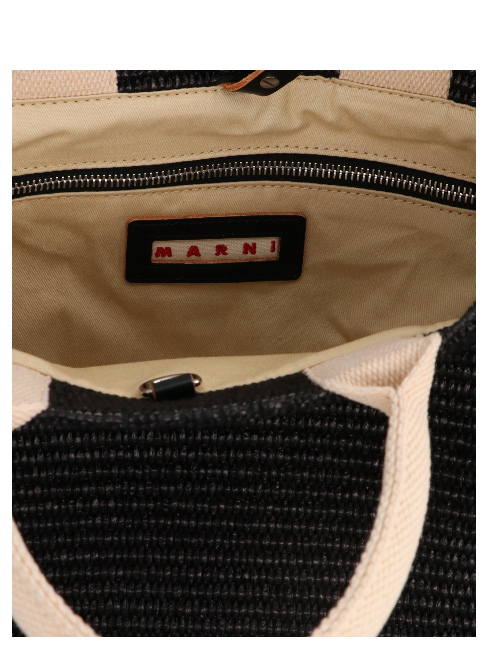 Marni Black Cotton Tote Women's Bag