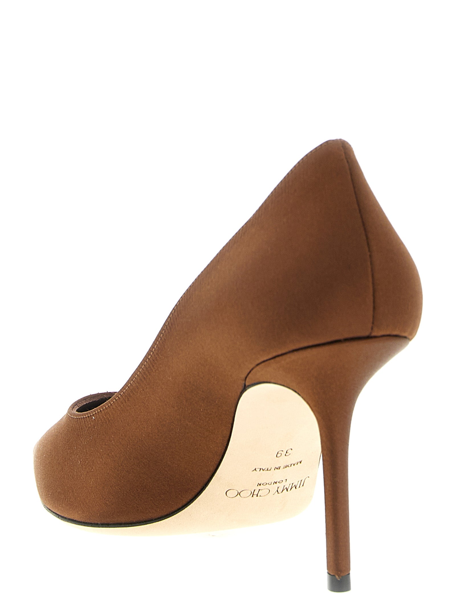 Jimmy Choo Brown Tencel High Heel Women's Pumps