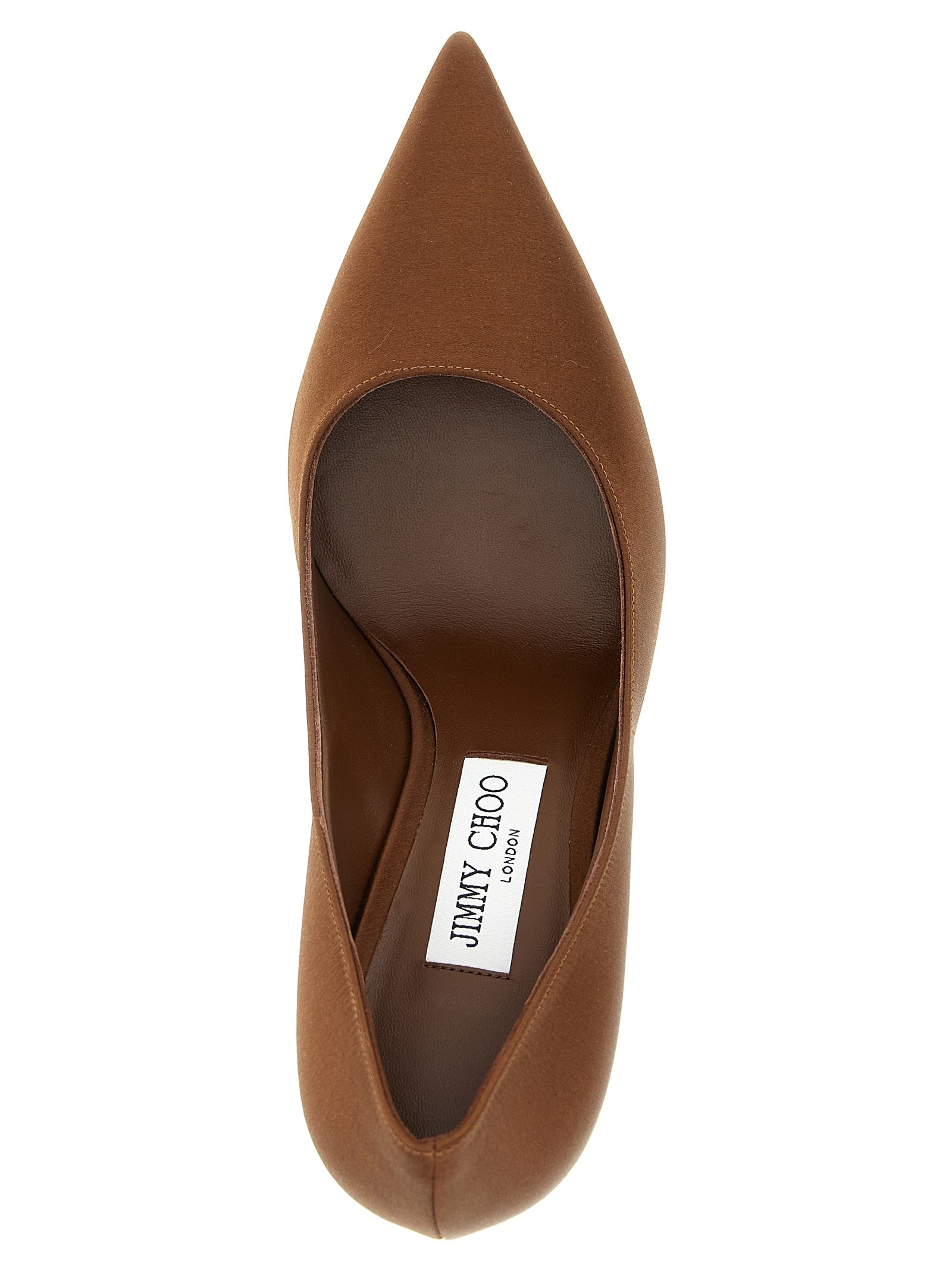 Jimmy Choo Brown Tencel High Heel Women's Pumps