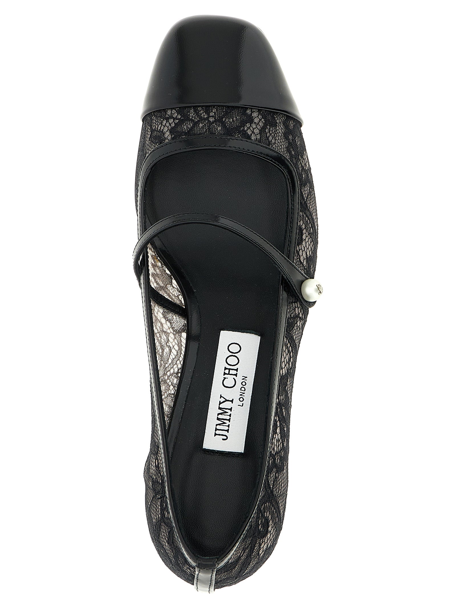 Jimmy Choo Black Tencel Mid Heel Women's Pumps