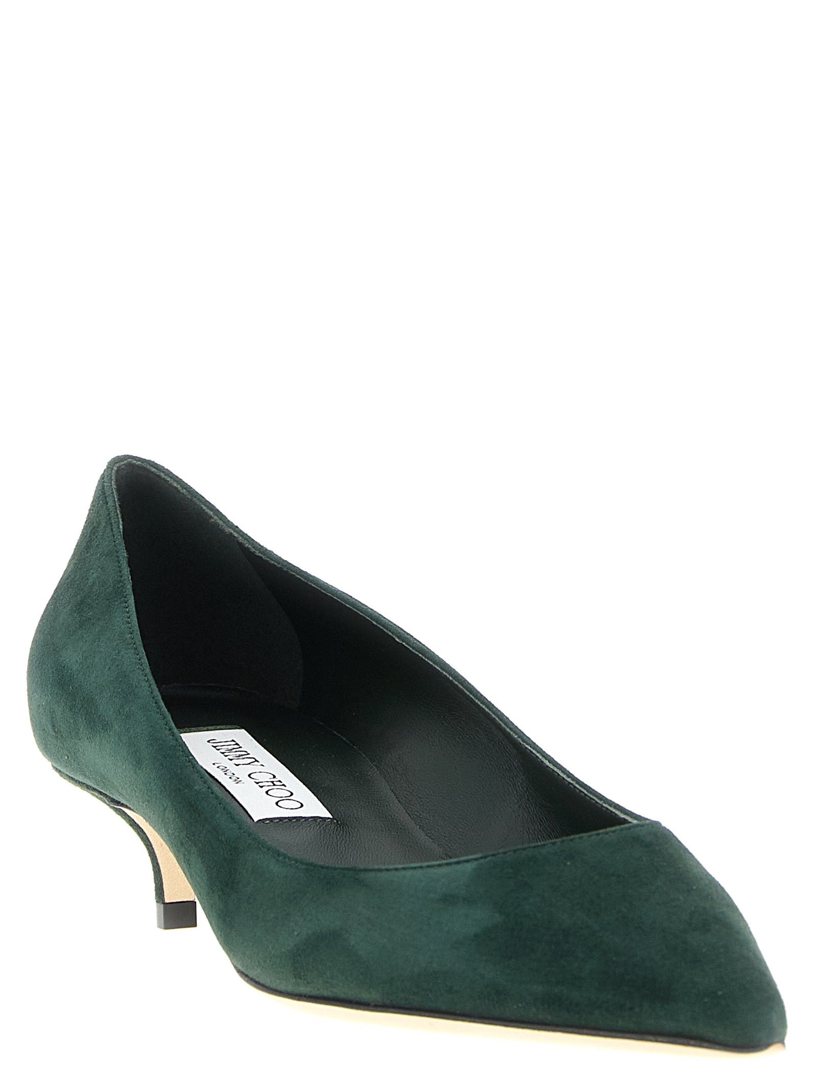 Jimmy Choo Bicolor Leather Mid Heel Women's Pumps