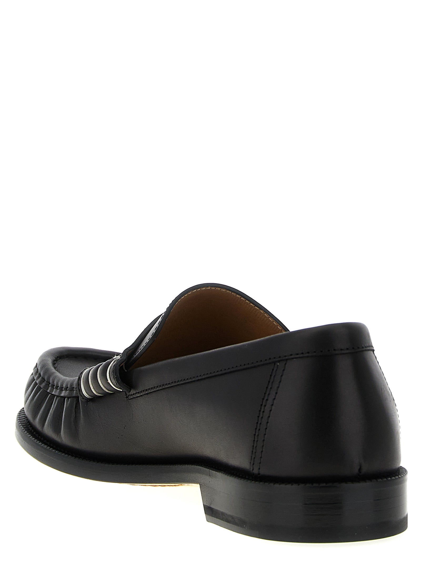 J.W.Anderson Black Calfskin Slip-On Men's Loafers