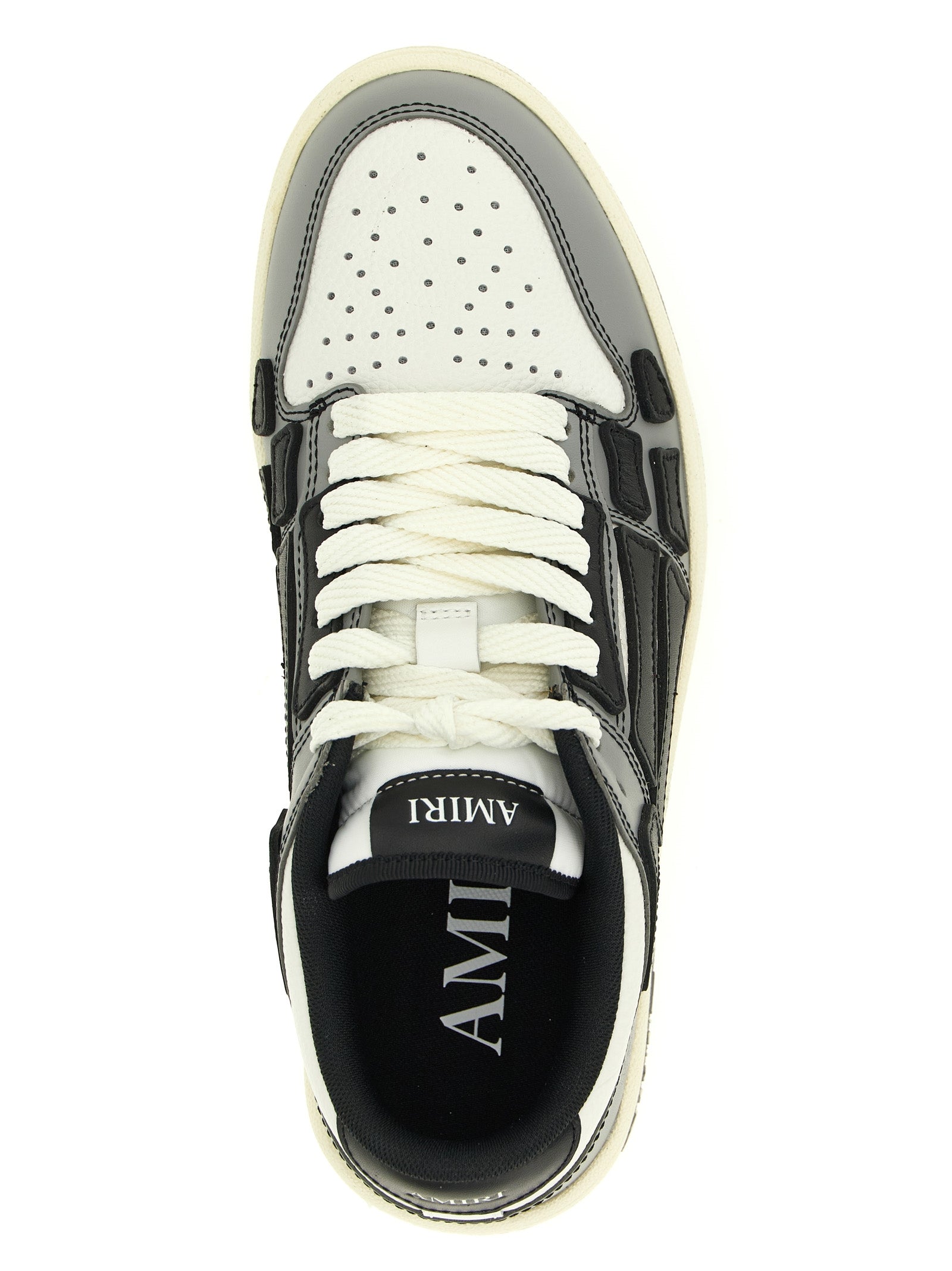 Amiri Gray Cowhide Low Top Men's Sneakers