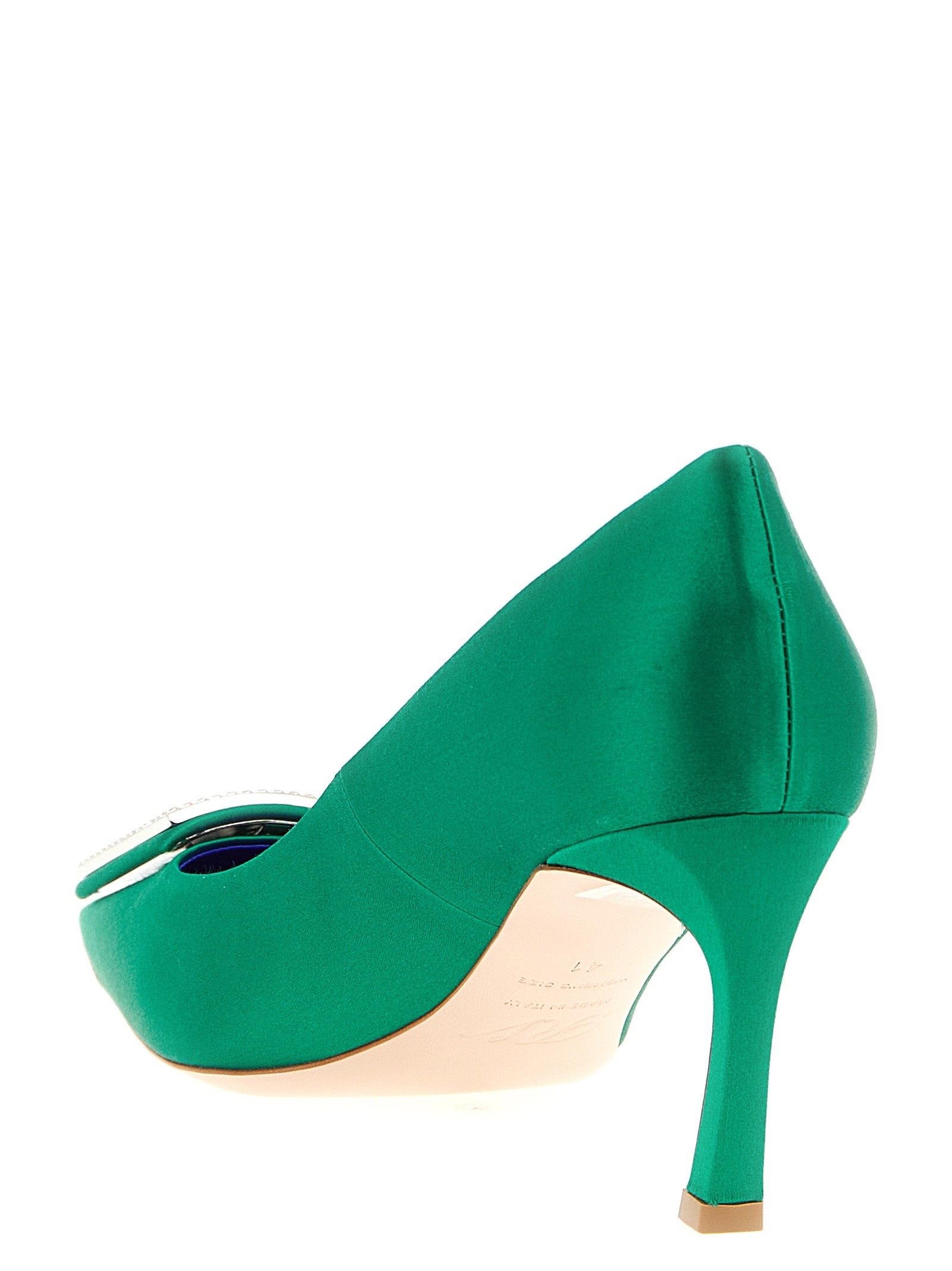 Roger Vivier Bicolor Viscose Mid Heel Women's Pumps