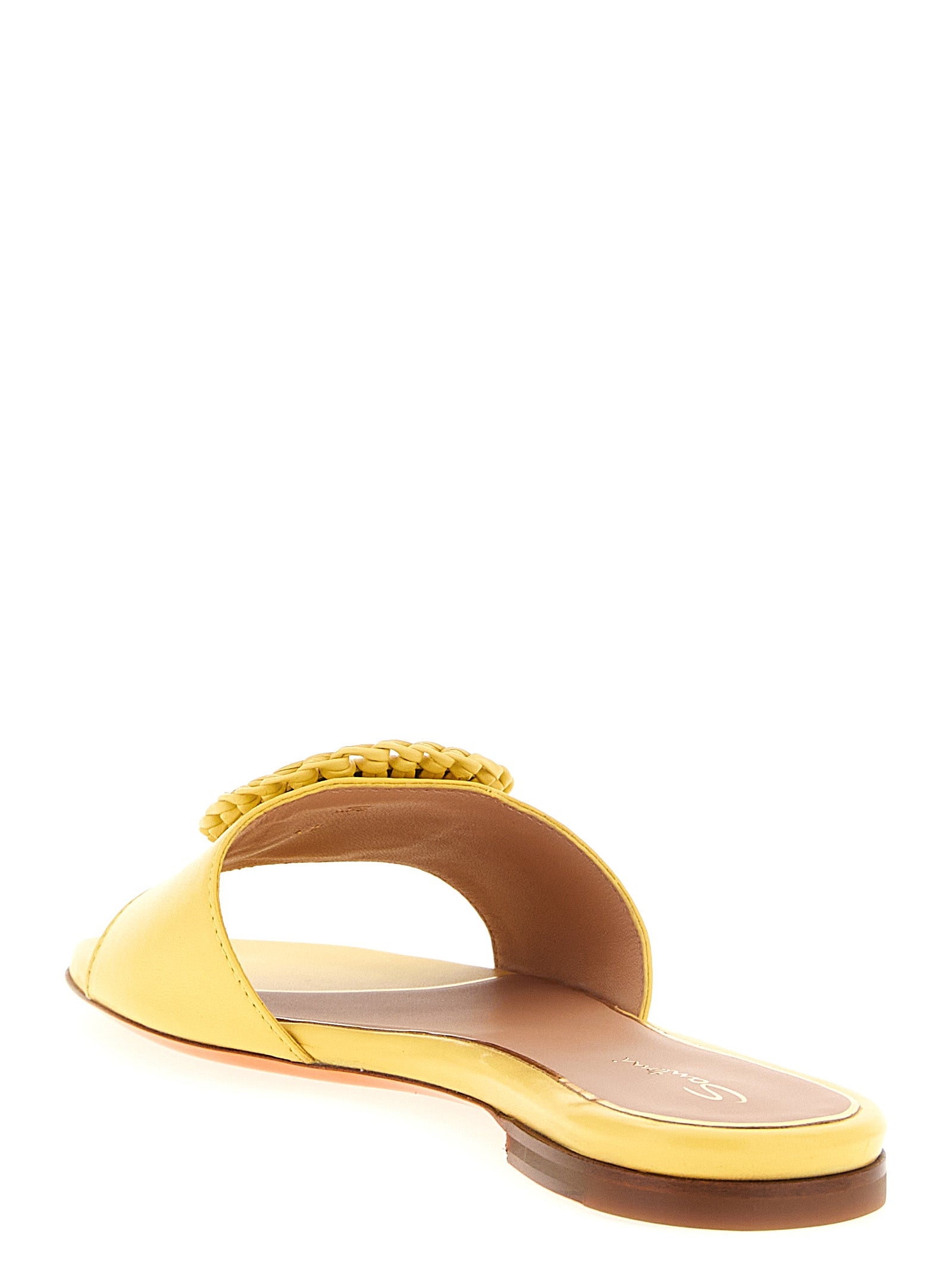 Santoni Bicolor Lamb Leather Women's Slides