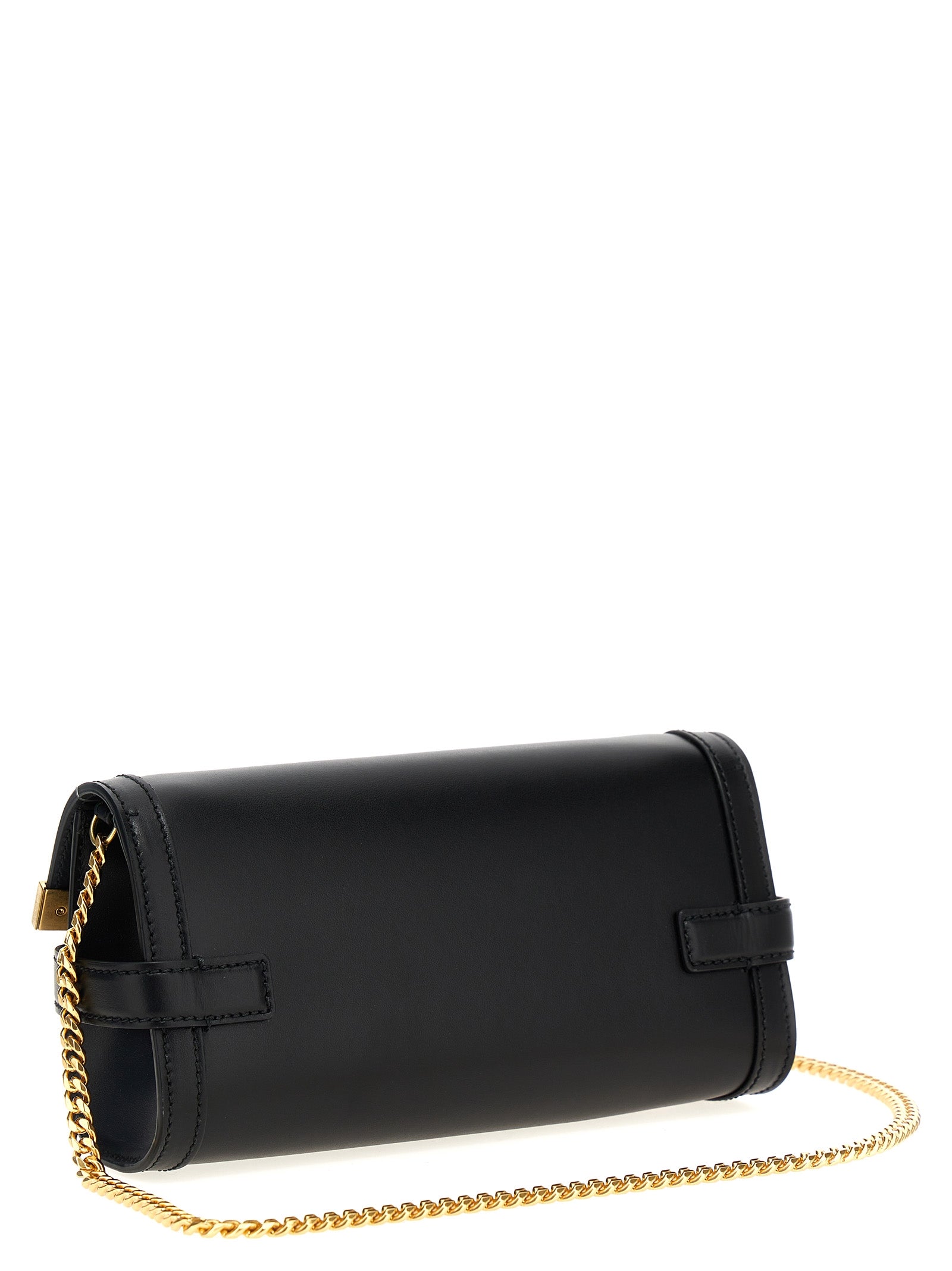 Balmain Black Calfskin Clutch Women's Bag