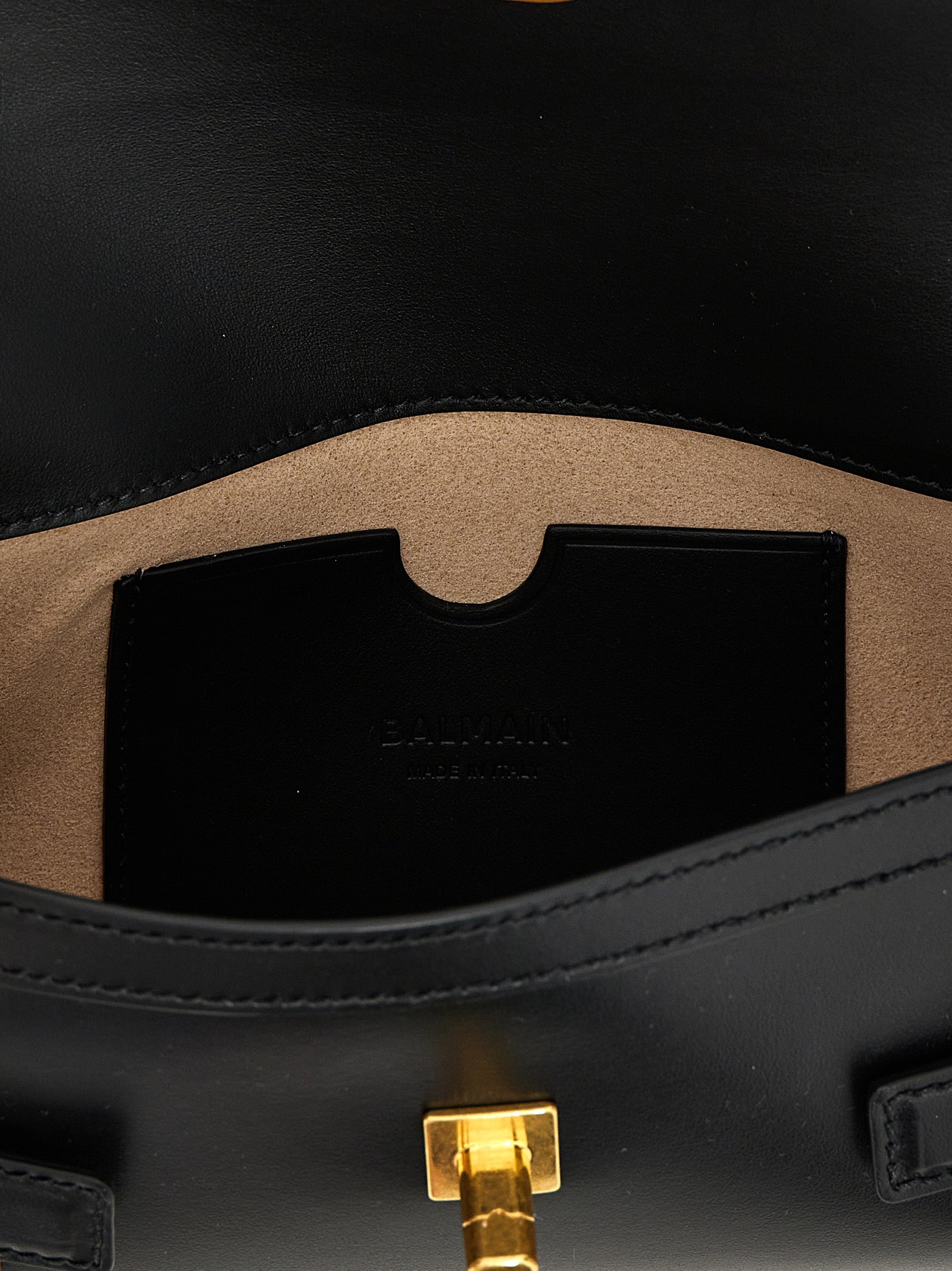 Balmain Black Calfskin Clutch Women's Bag