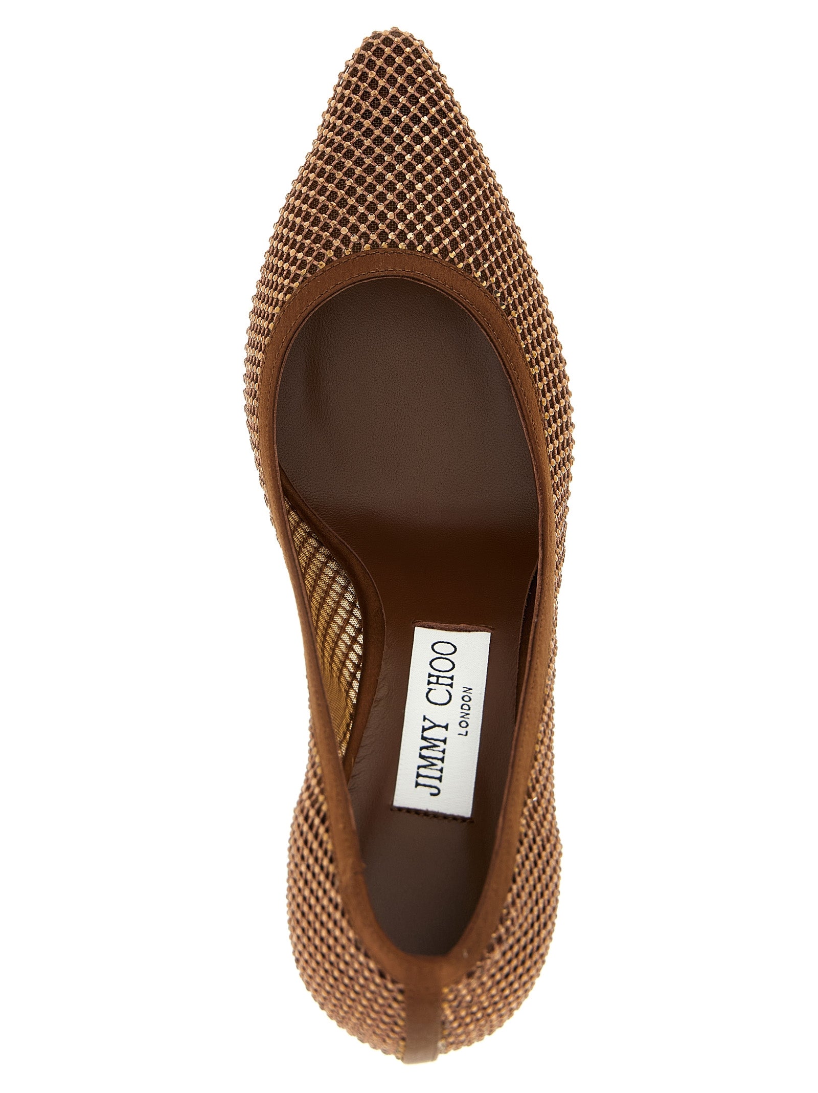 Jimmy Choo Brown Tencel High Heel Women's Pumps