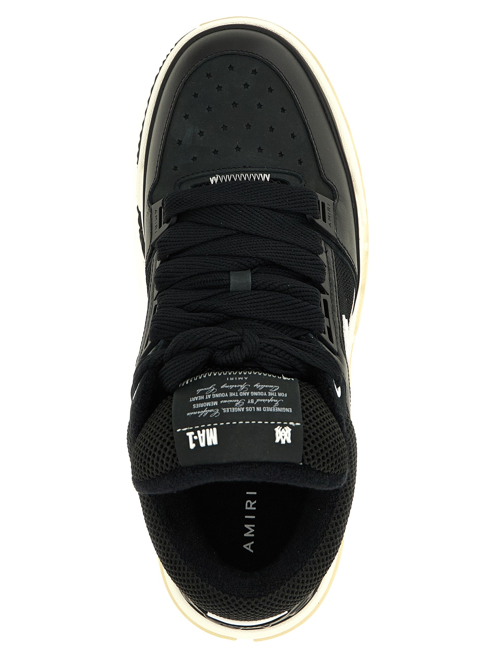 Amiri Black Calfskin Athletic Men's Sneakers